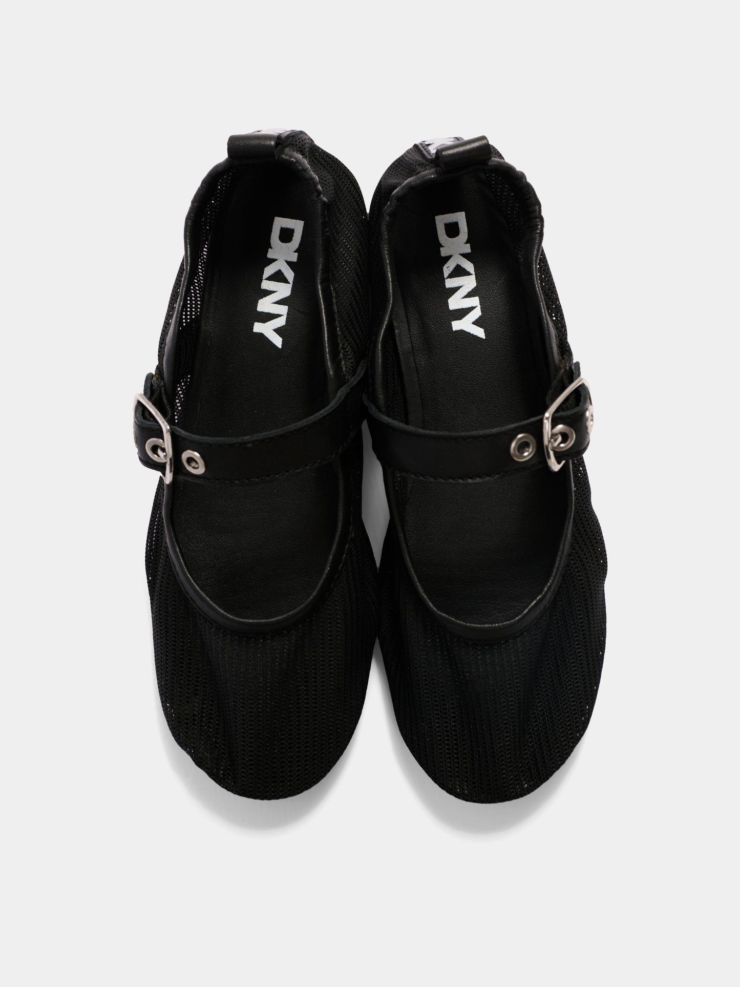 Ballerine nere per bambina a rete,Dkny,D62636 09B