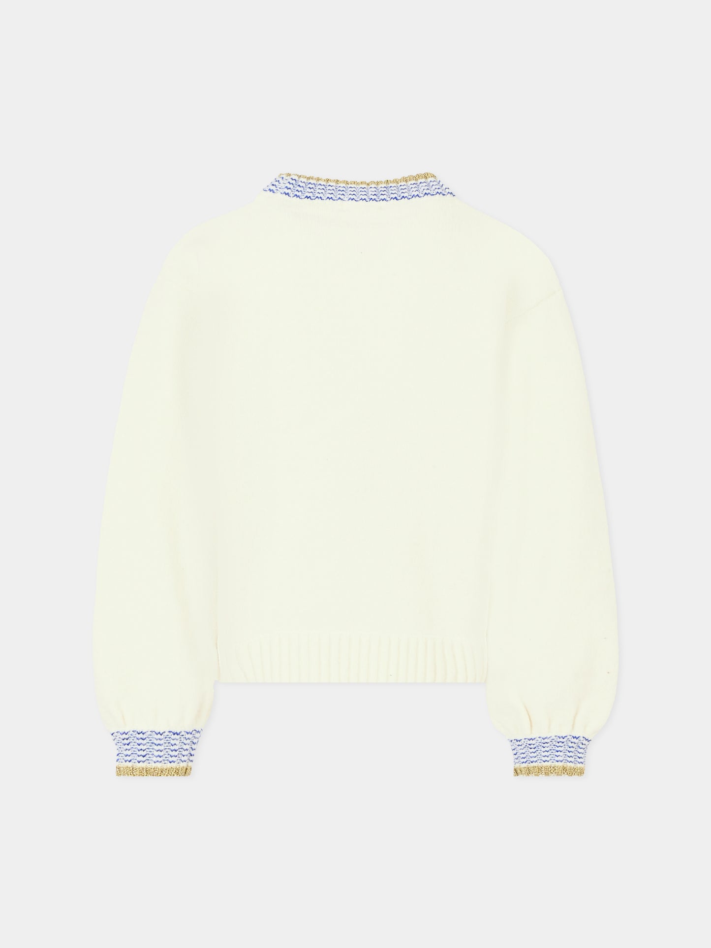 Maglione avorio per bambina con cuori e logo,Billieblush,U20456 121