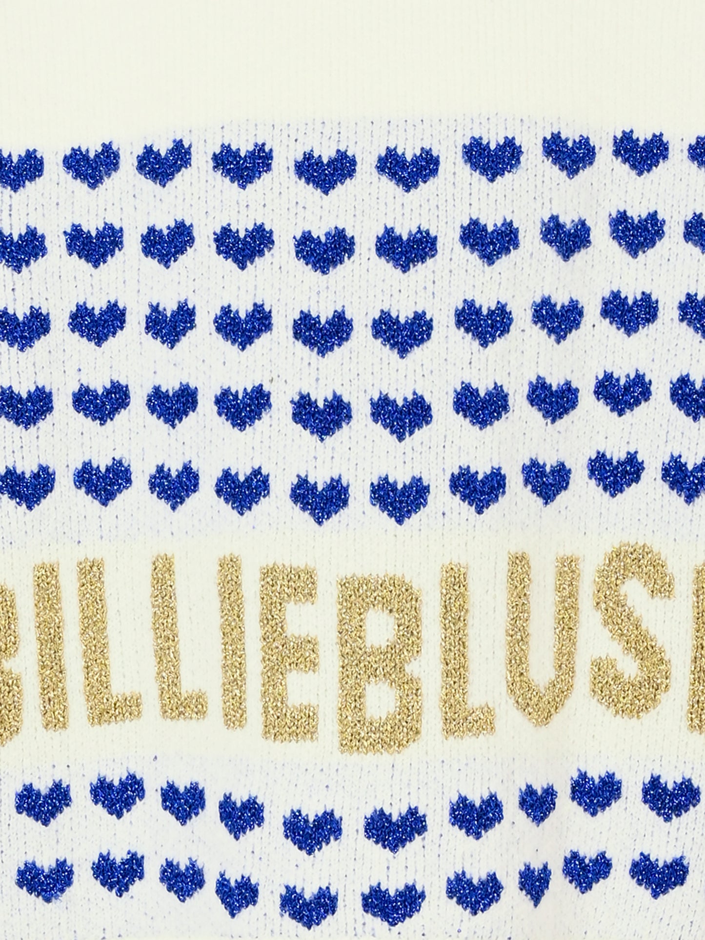 Maglione avorio per bambina con cuori e logo,Billieblush,U20456 121