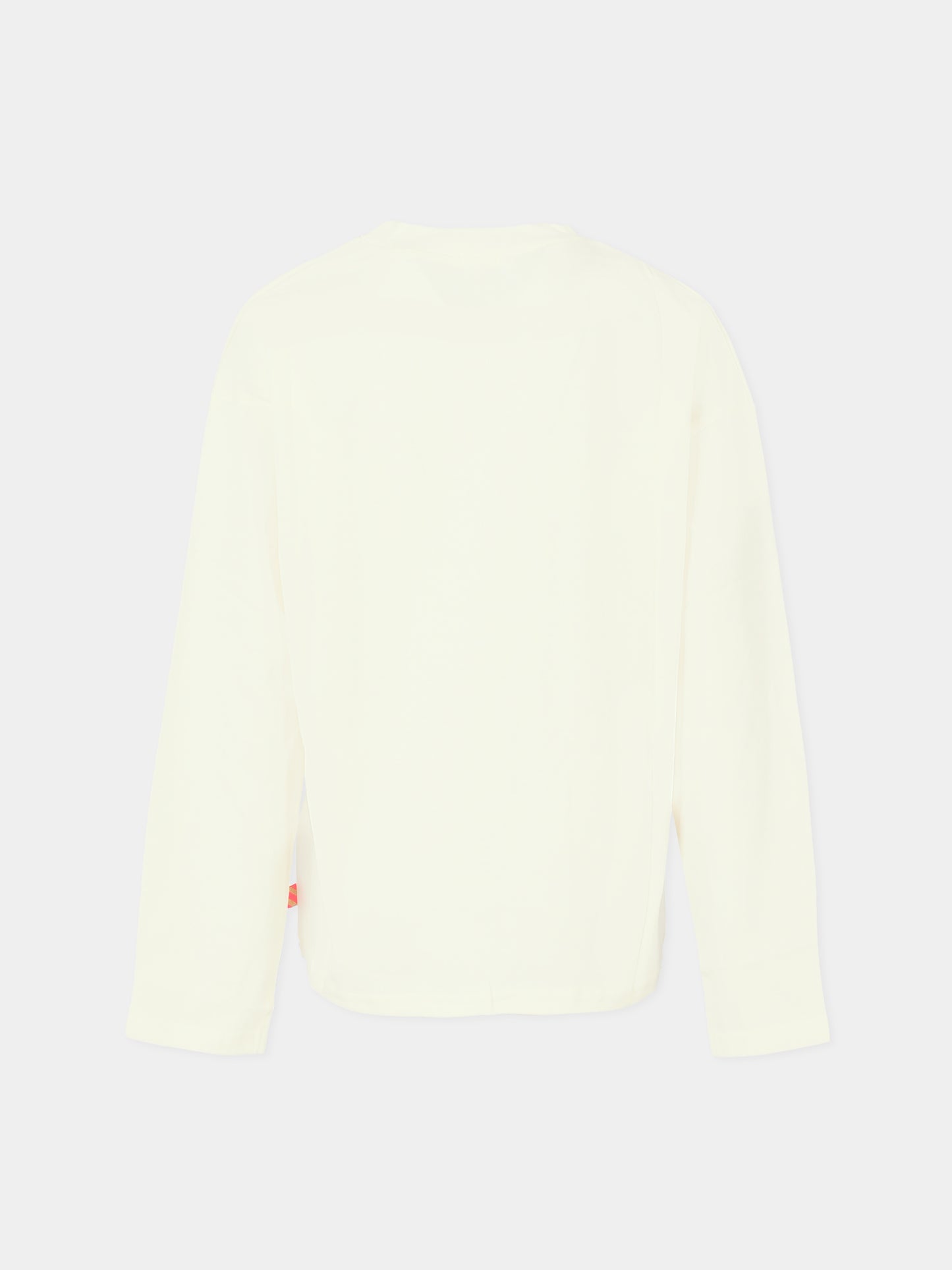 T-shirt avorio per bambina con logo e stelle,Billieblush,U20488 121