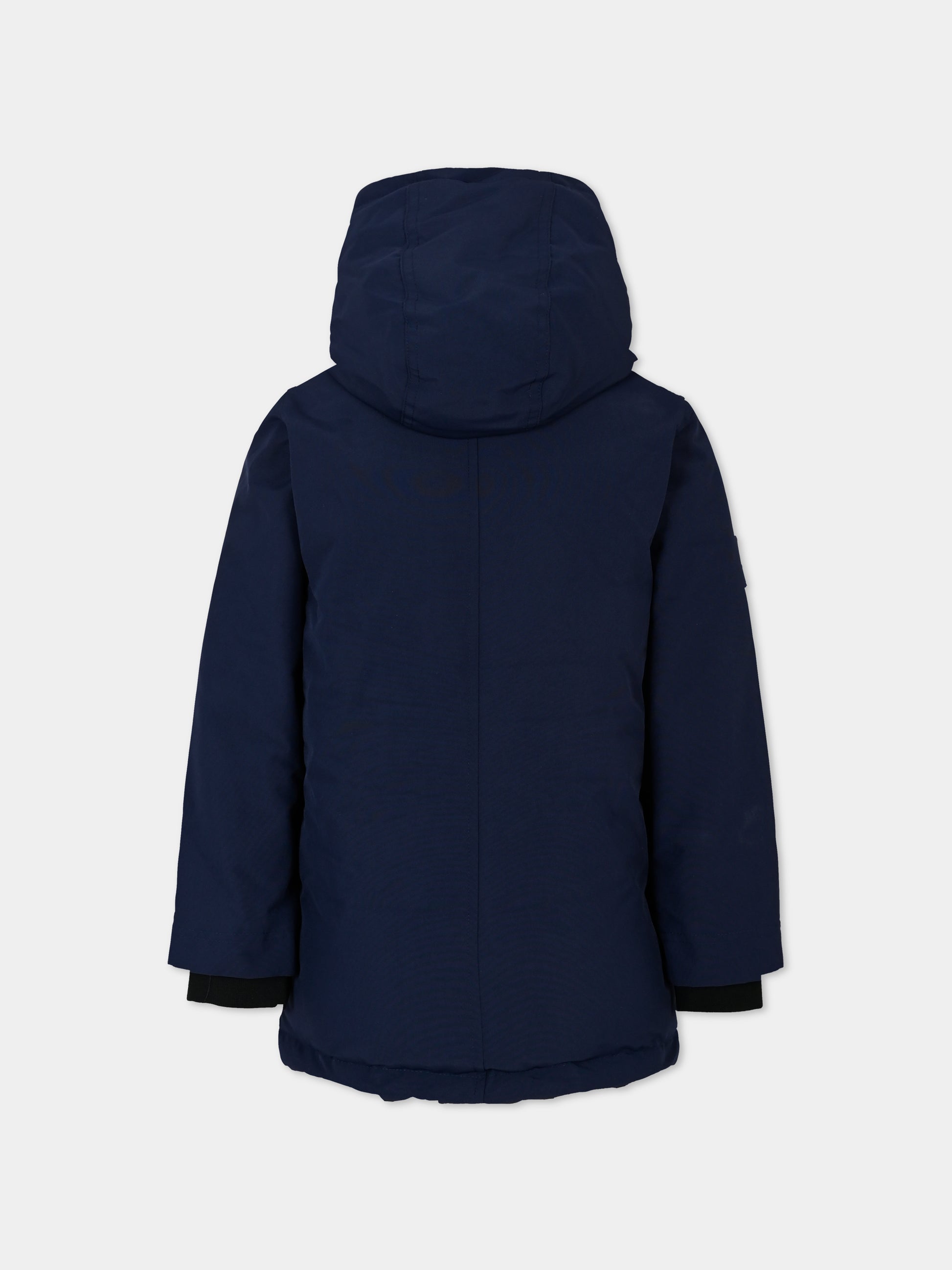 Parka blu per bambino con logo,Boss,J51231 849