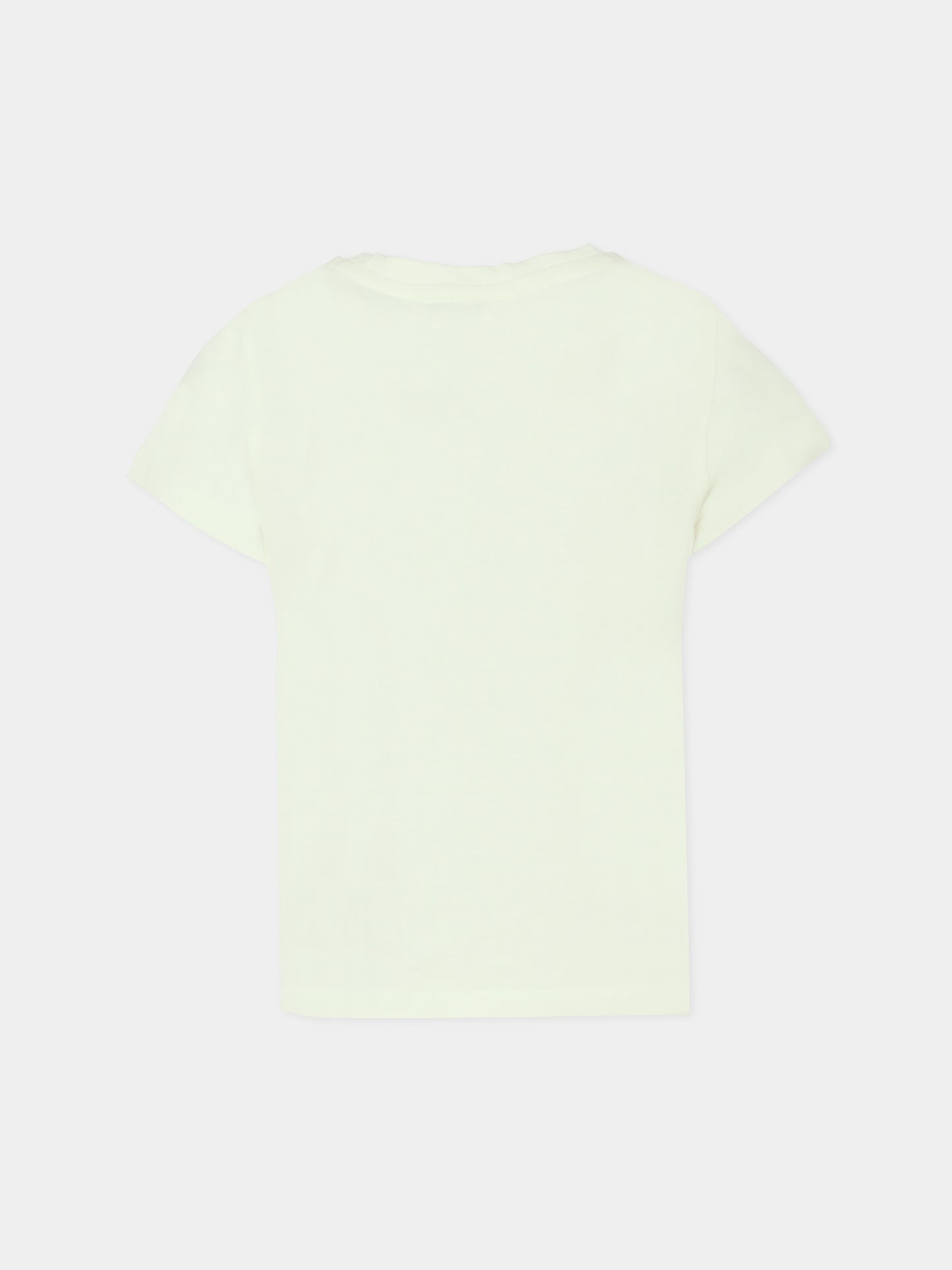 T-shirt avorio per bambina con logo,Sonia Rykiel Paris,A00250 117