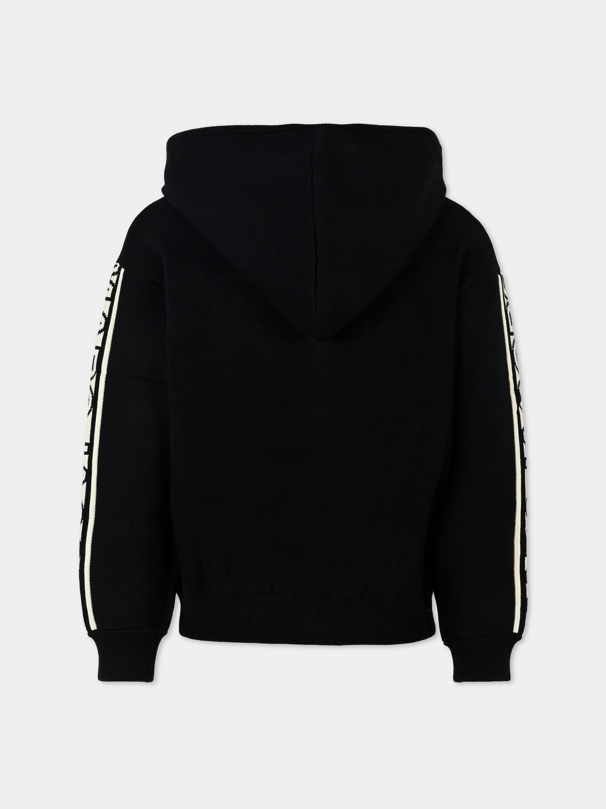 Cardigan nero per bambino con logo,Marc Jacobs,W60290 09B