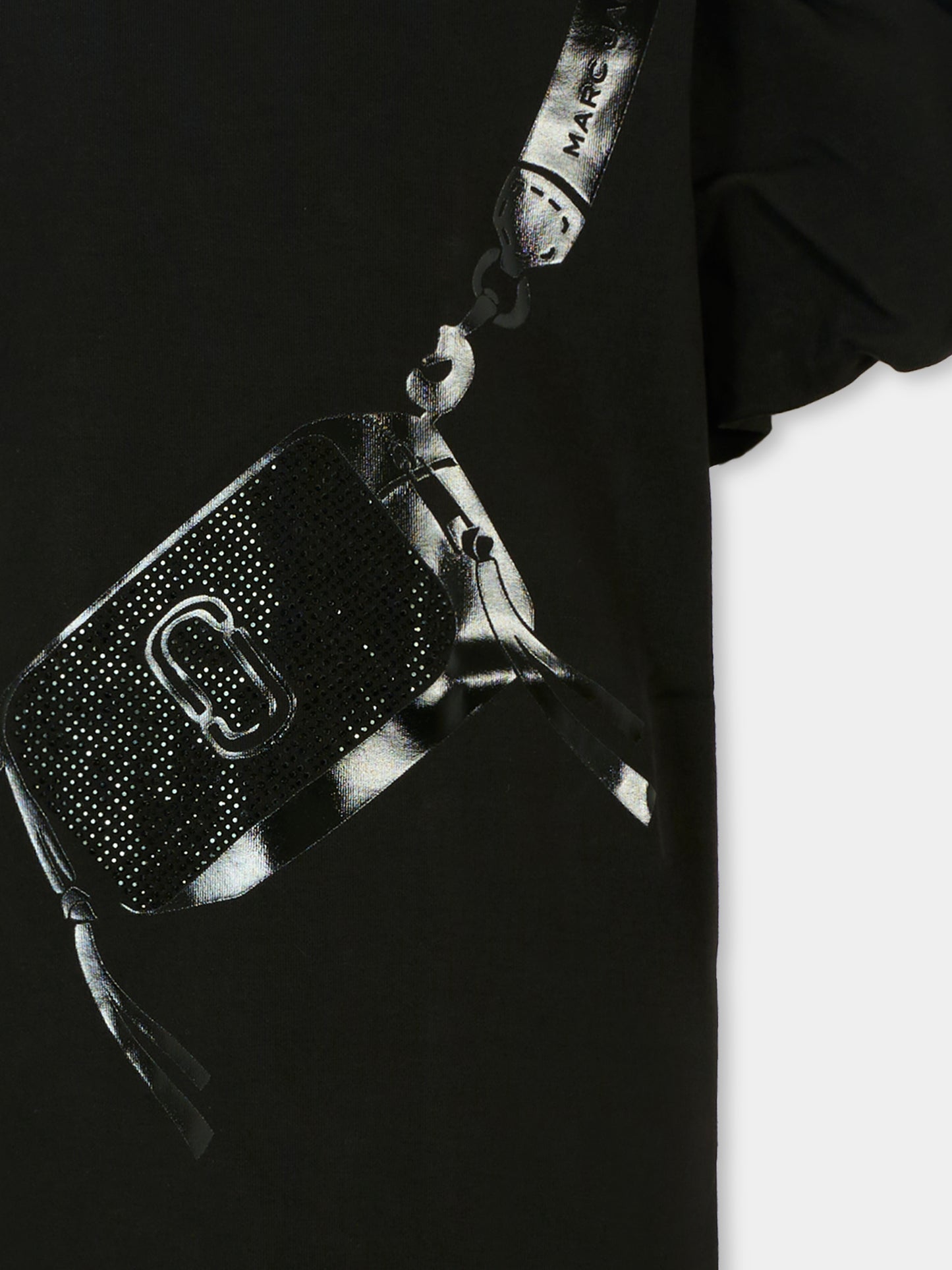 Vestito nero per bambina con stampa borsa,Marc Jacobs,W60385 09B