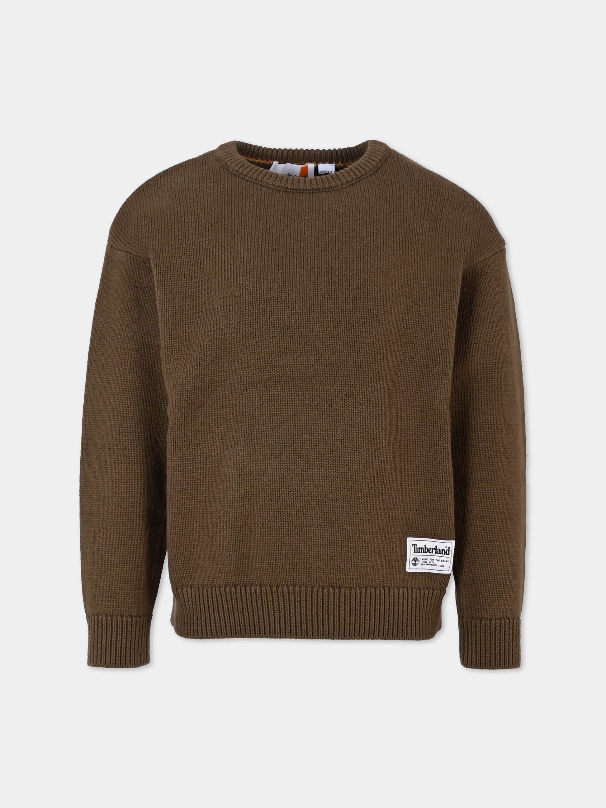 Maglione verde per bambino con logo,Timberland,T60321 64J