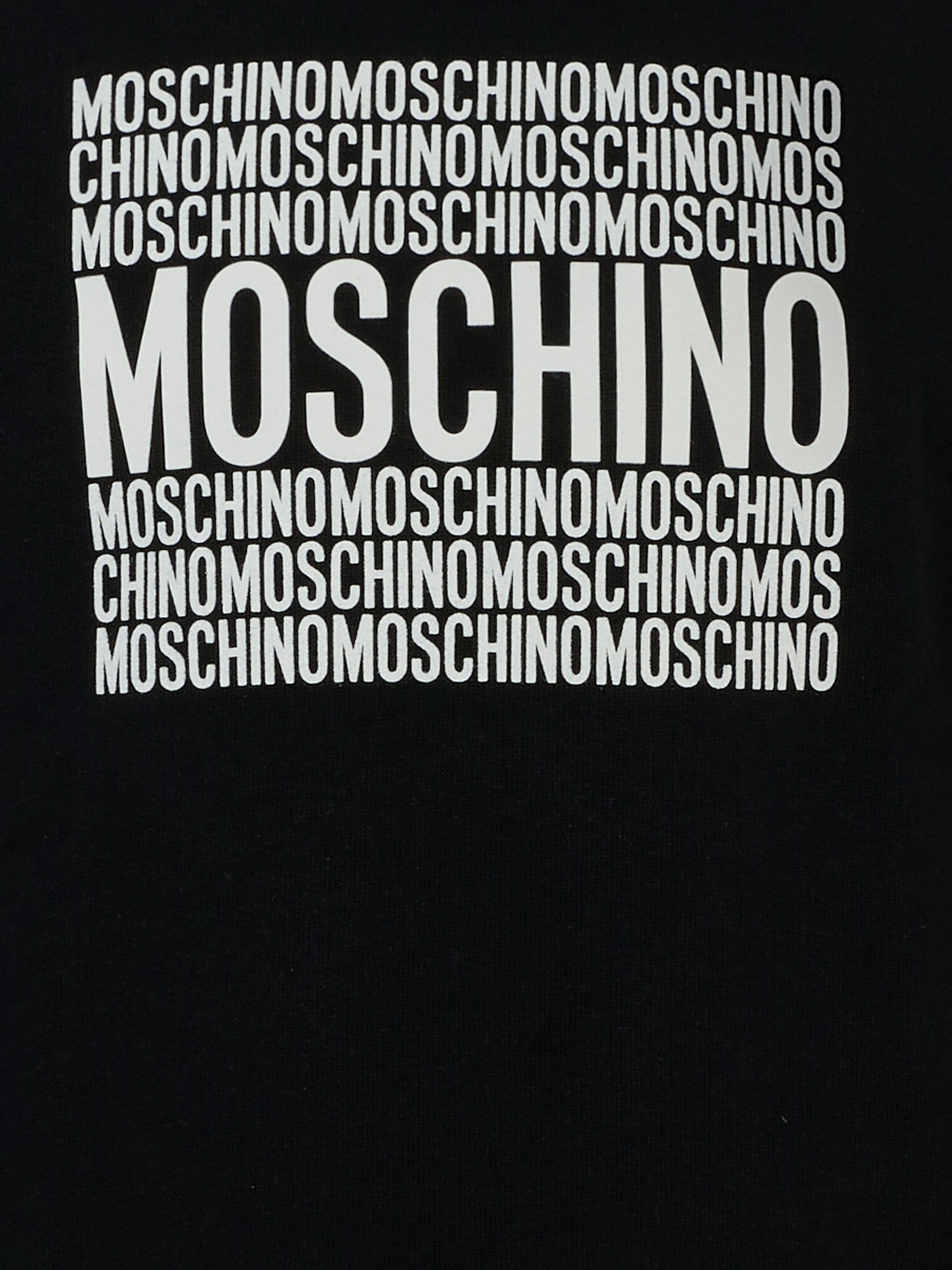 Felpa nera per bambini con logo,Moschino Kids,HUF08Z LCA74 60100