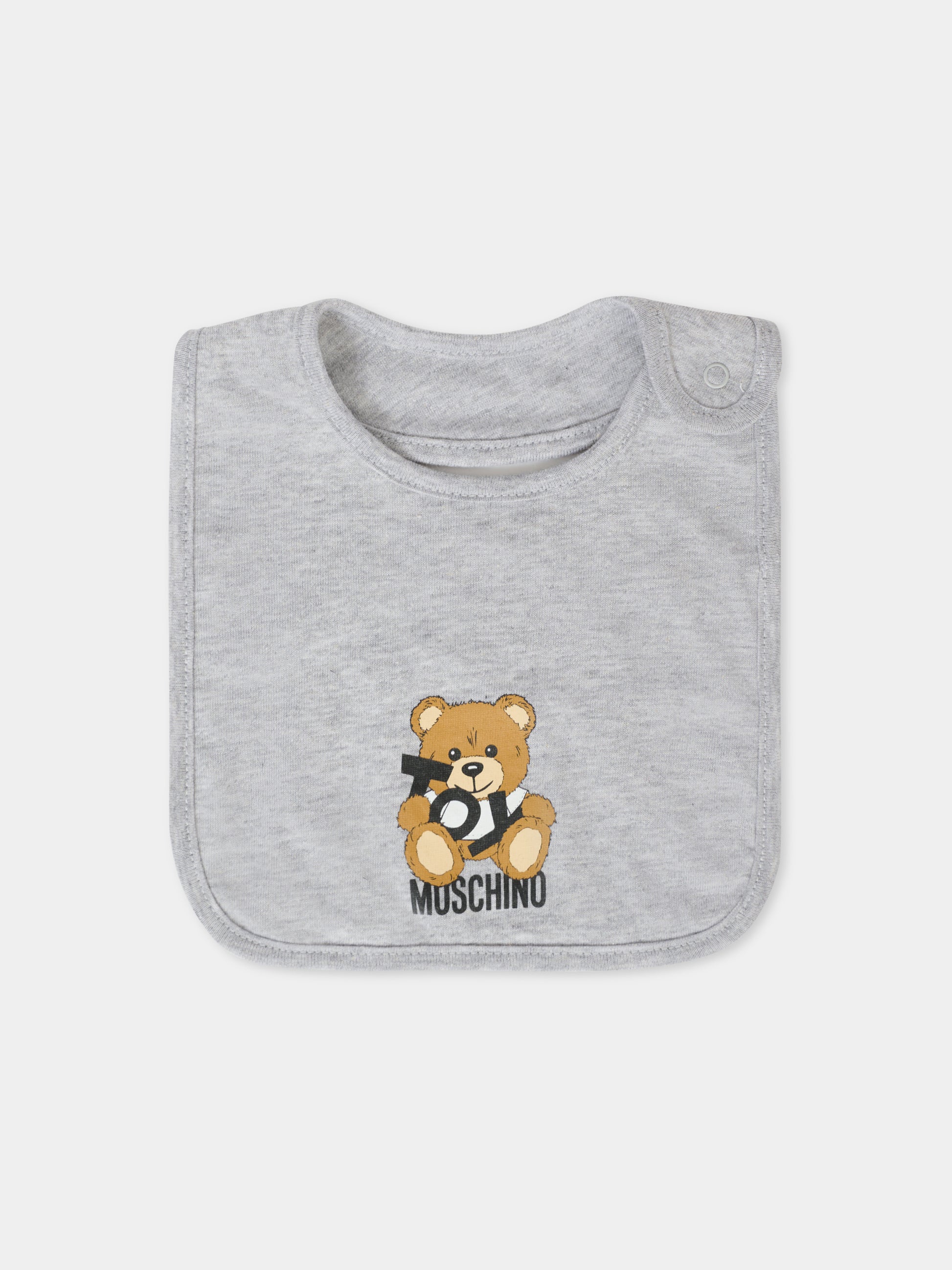 Set grigio per neonato con Teddy Bear,Moschino Kids,MNY04G LCA19 60926