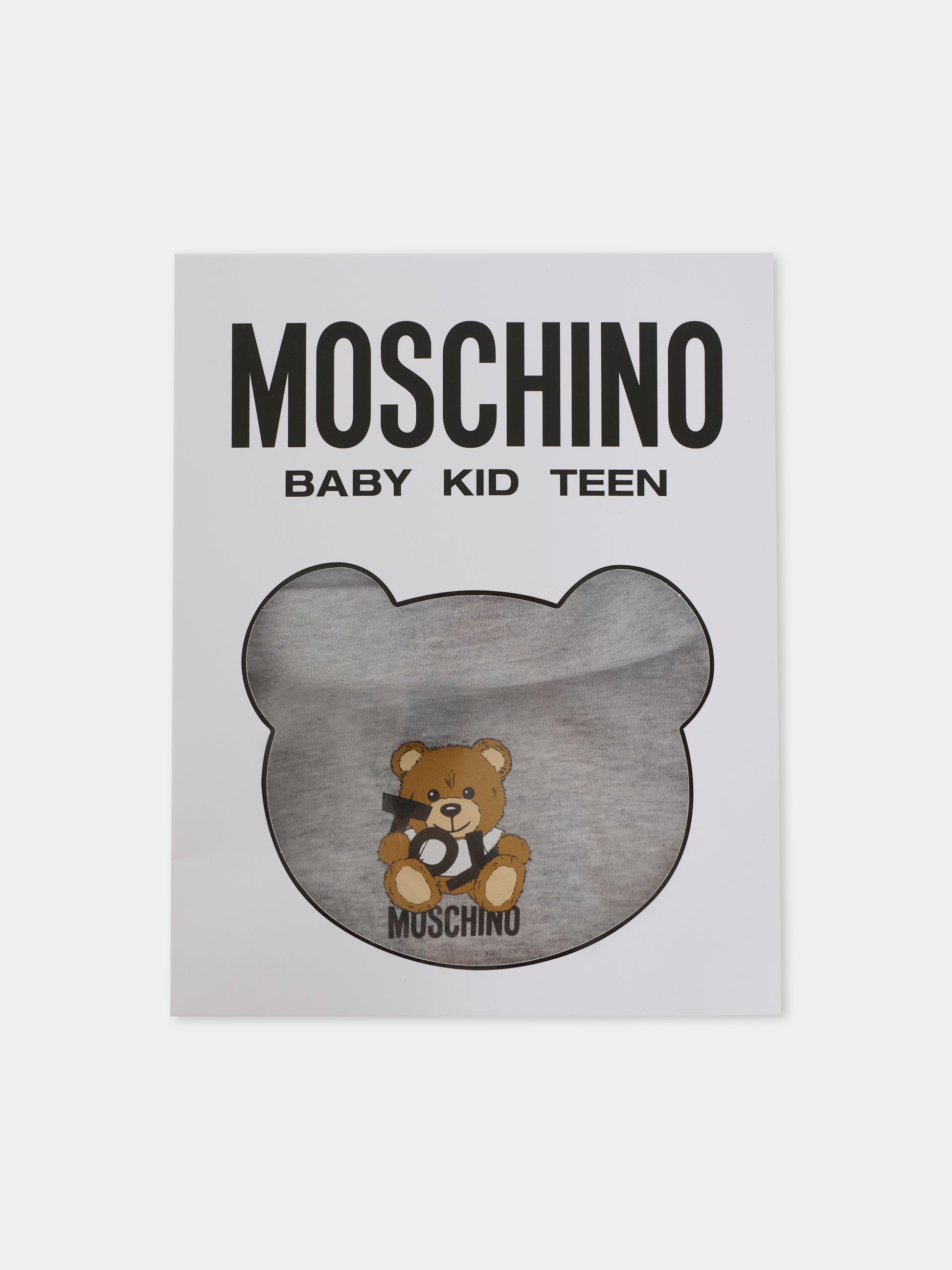 Set grigio per neonato con Teddy Bear,Moschino Kids,MNY04G LCA19 60926