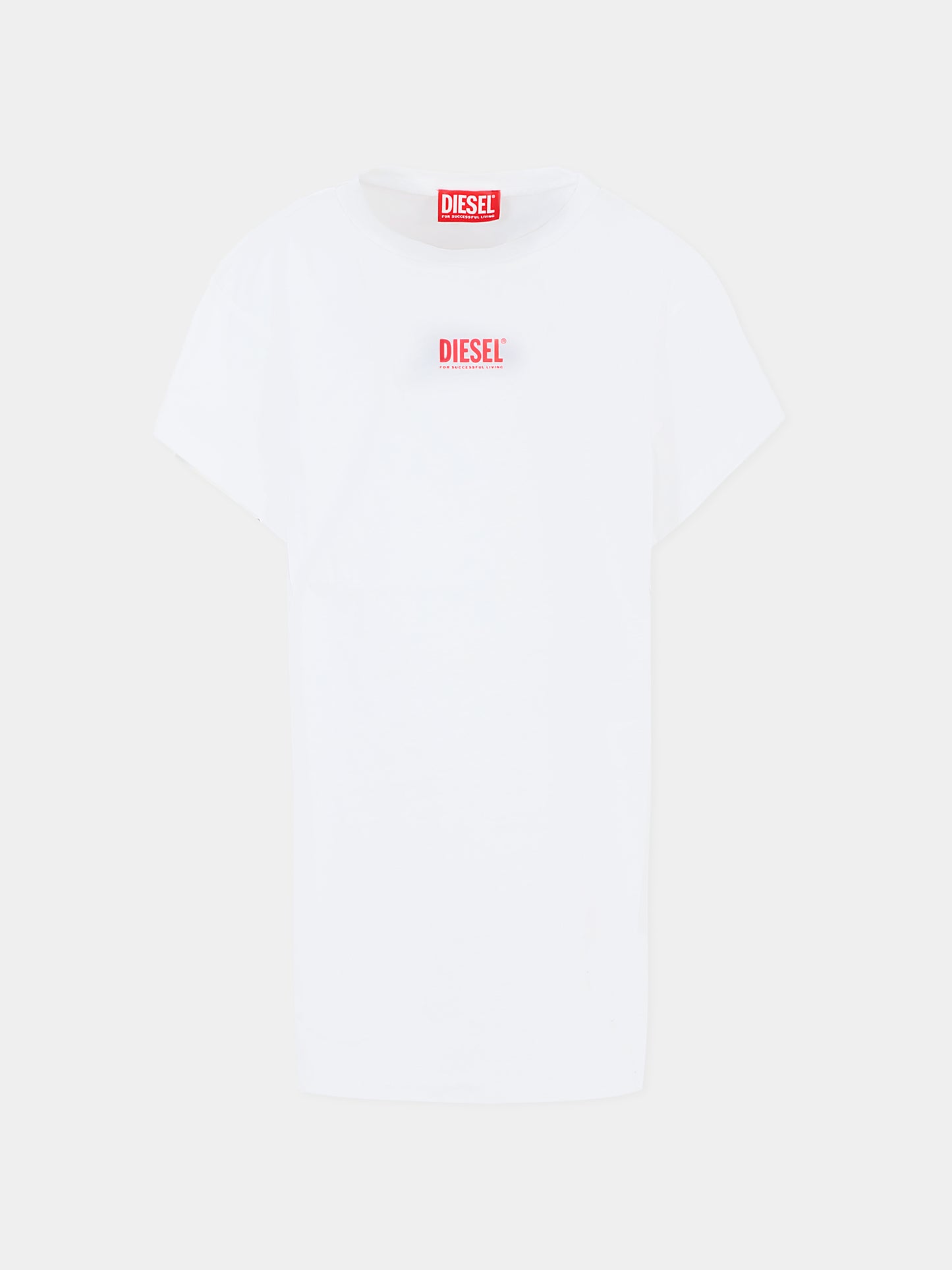 Vestito bianco per bambina con logo,Diesel,J02285 0CATM K100