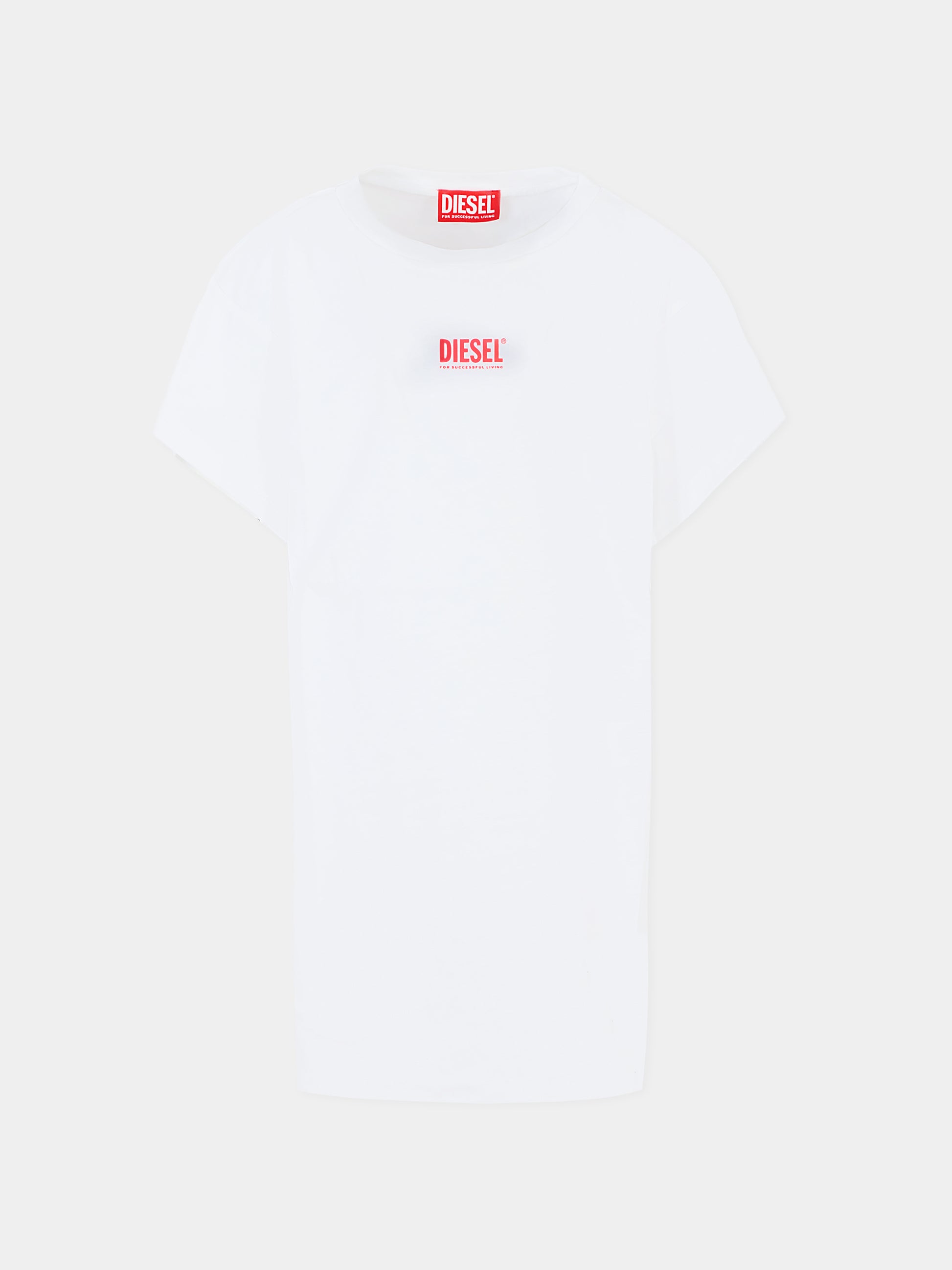 Vestito bianco per bambina con logo,Diesel,J02285 0CATM K100