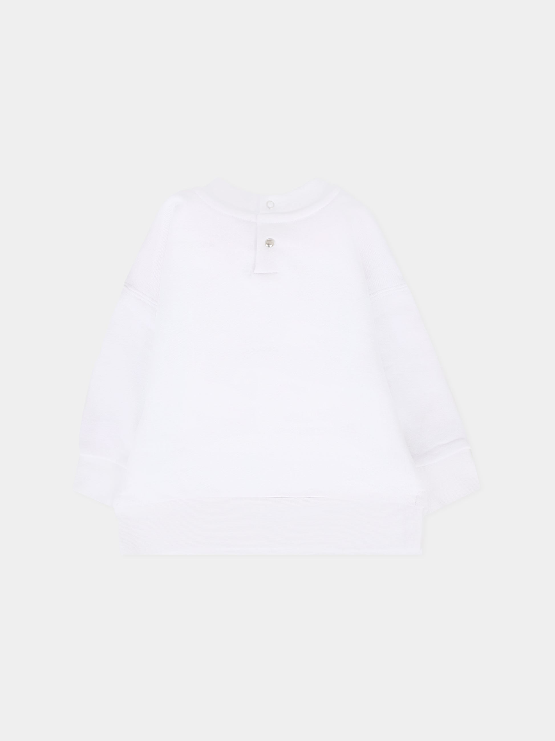 Felpa bianca per neonata con logo,Diesel,K00634 KYAX3 K100