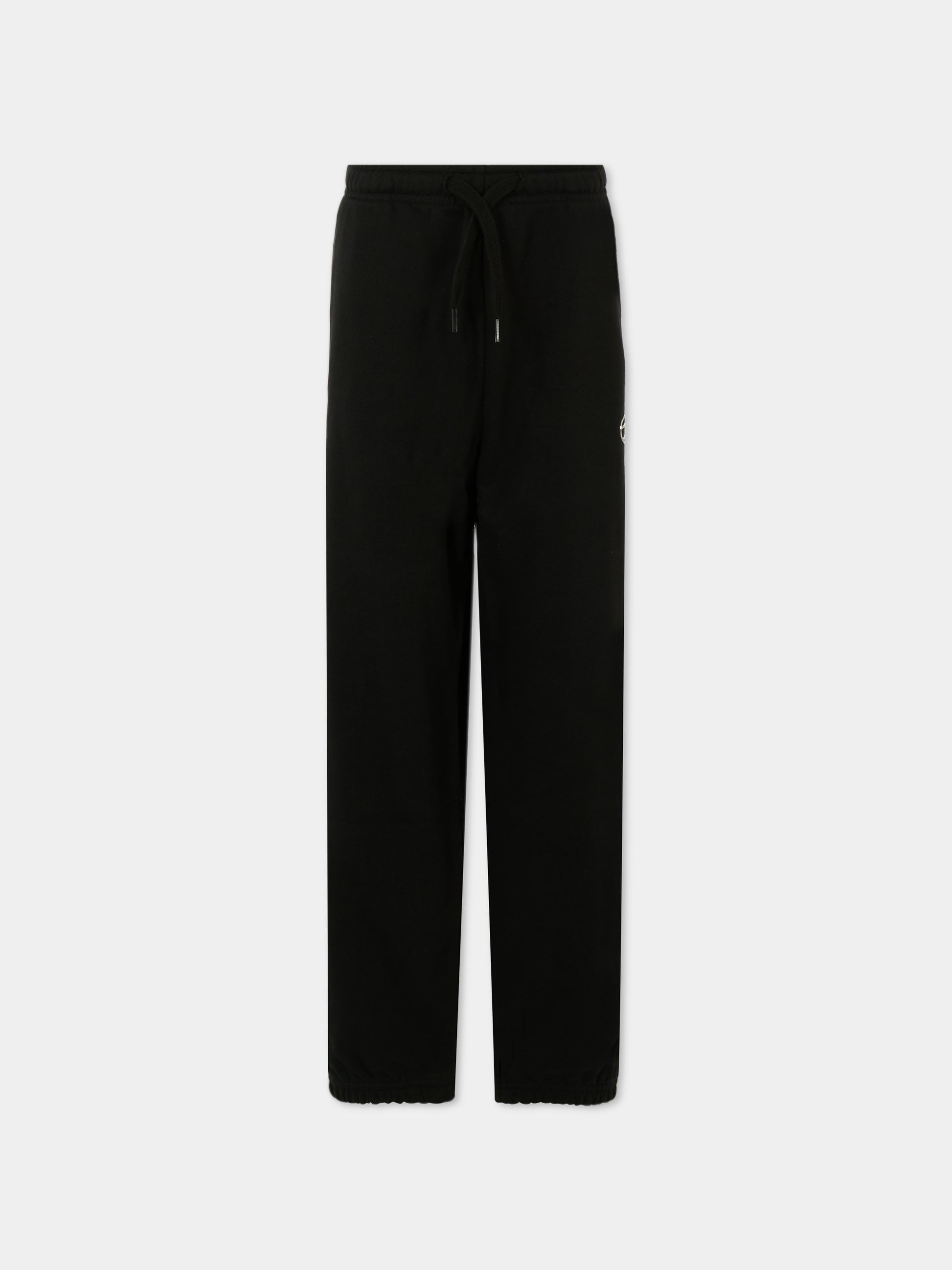 Pantaloni neri per bambino con logo argento,Diesel,J02317 KYAVF K900