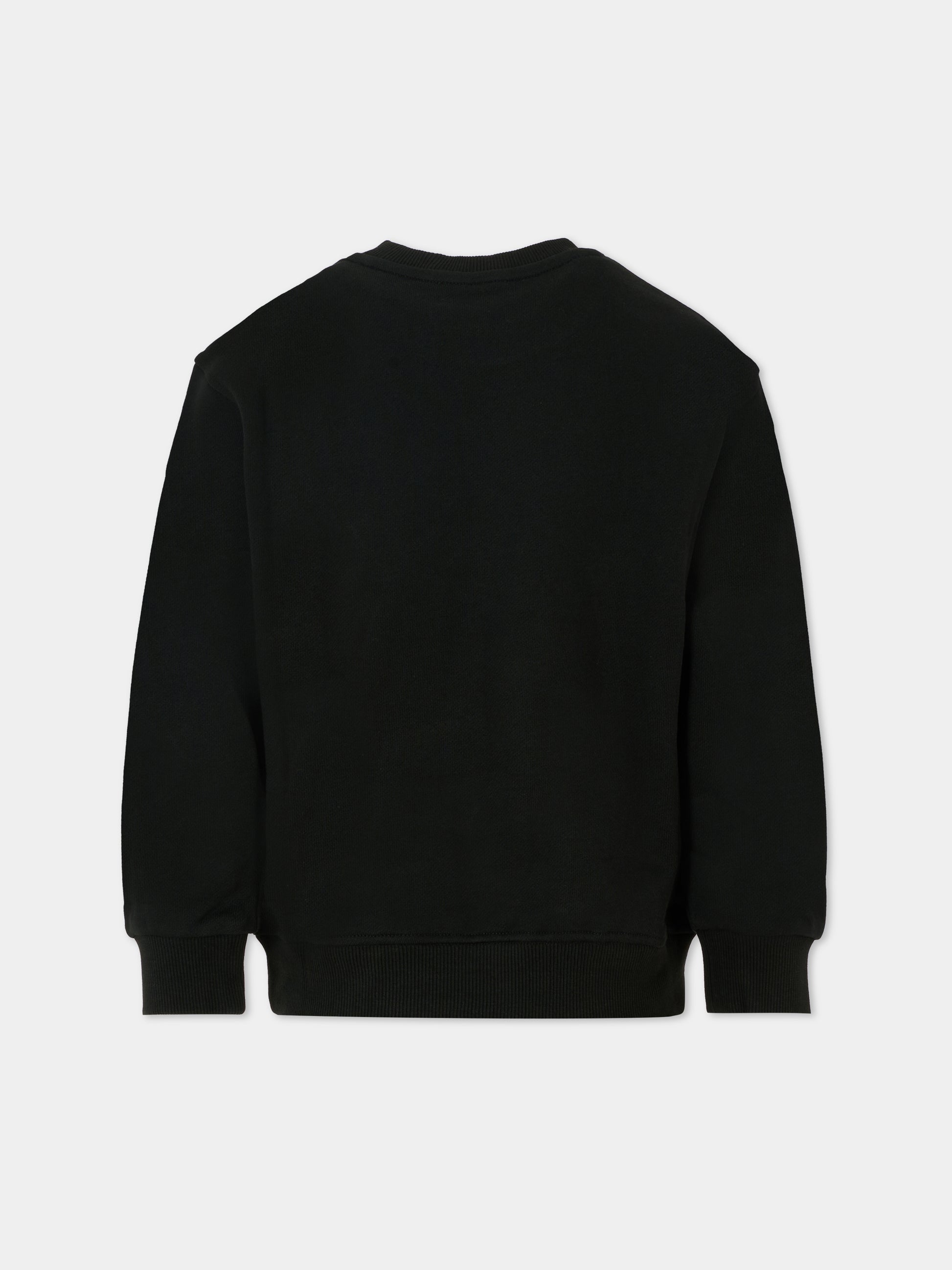 Felpa nera per bambino con logo,Diesel,J02213 KYAQK K900