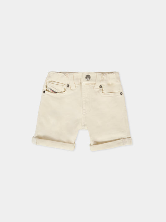 Shorts avorio per neonati con logo,Diesel,K00362 KXBPH K129