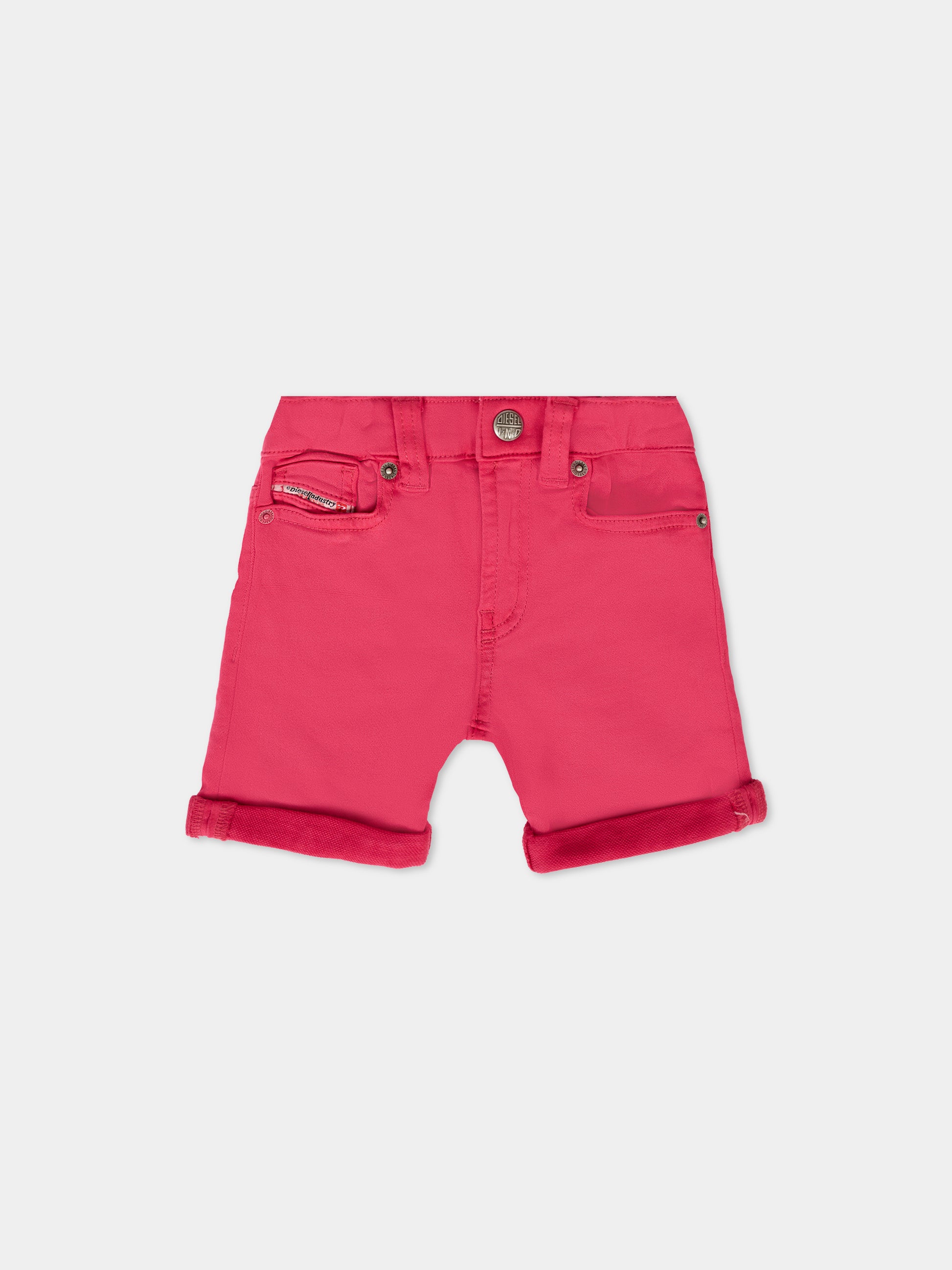 Shorts fucsia per neonata con logo,Diesel,K00362 KXBPH K362