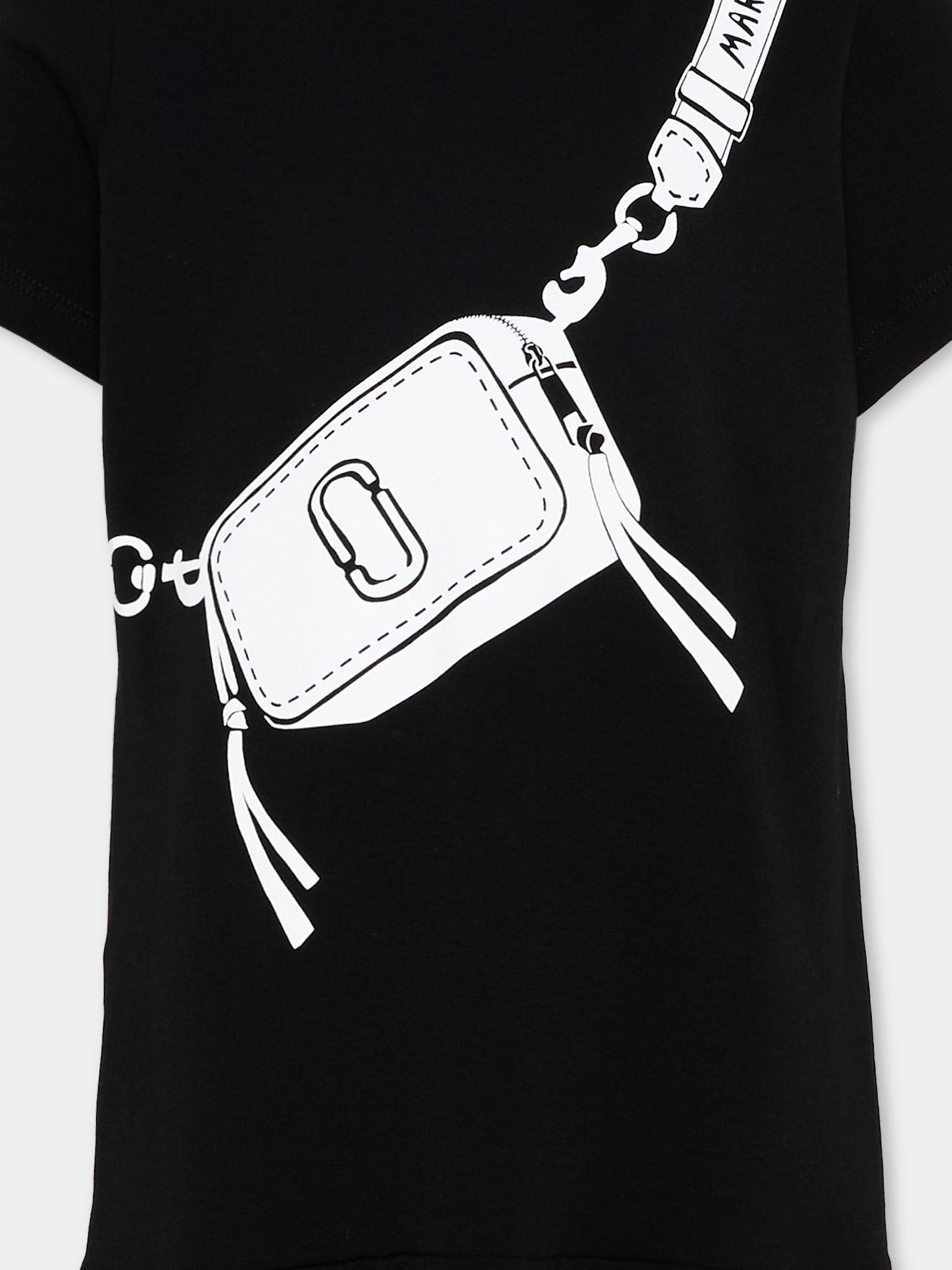 Vestito nero per bambina con stampa borsa,Marc Jacobs,W60711 09B