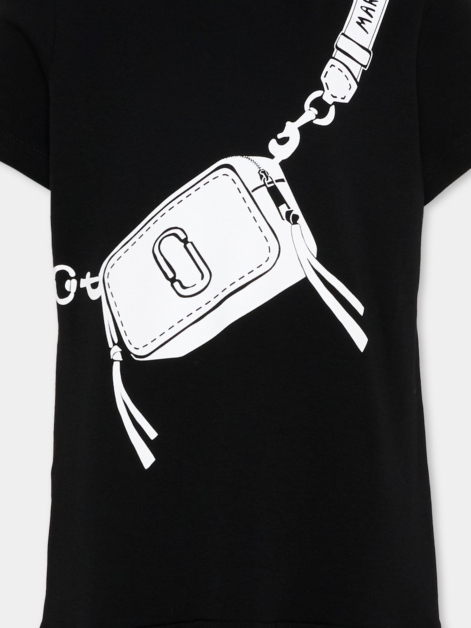 Vestito nero per bambina con stampa borsa,Marc Jacobs,W60711 09B