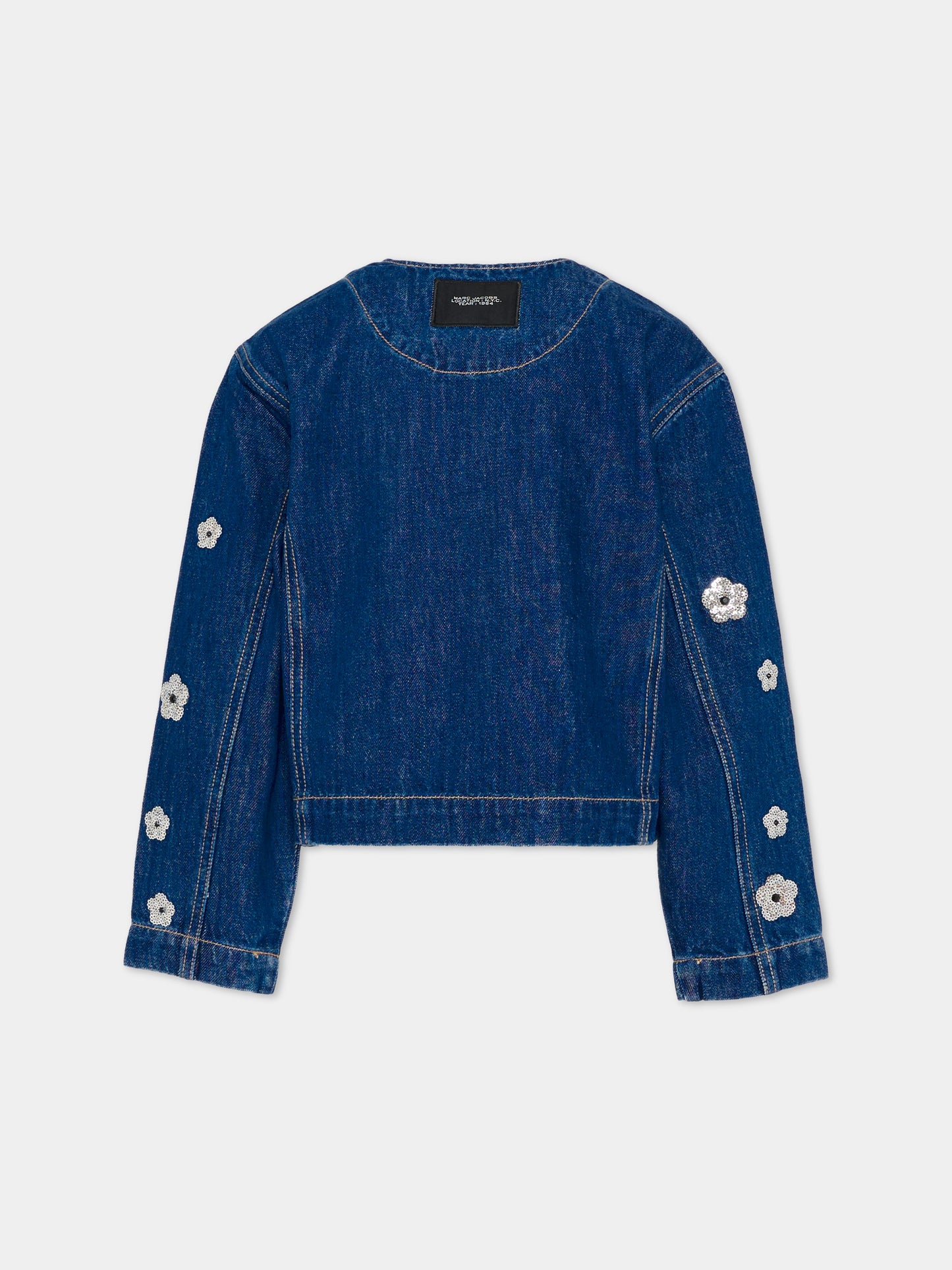 Giubbotto di jeans denim per bambina con margherite,Marc Jacobs,W60750 Z10