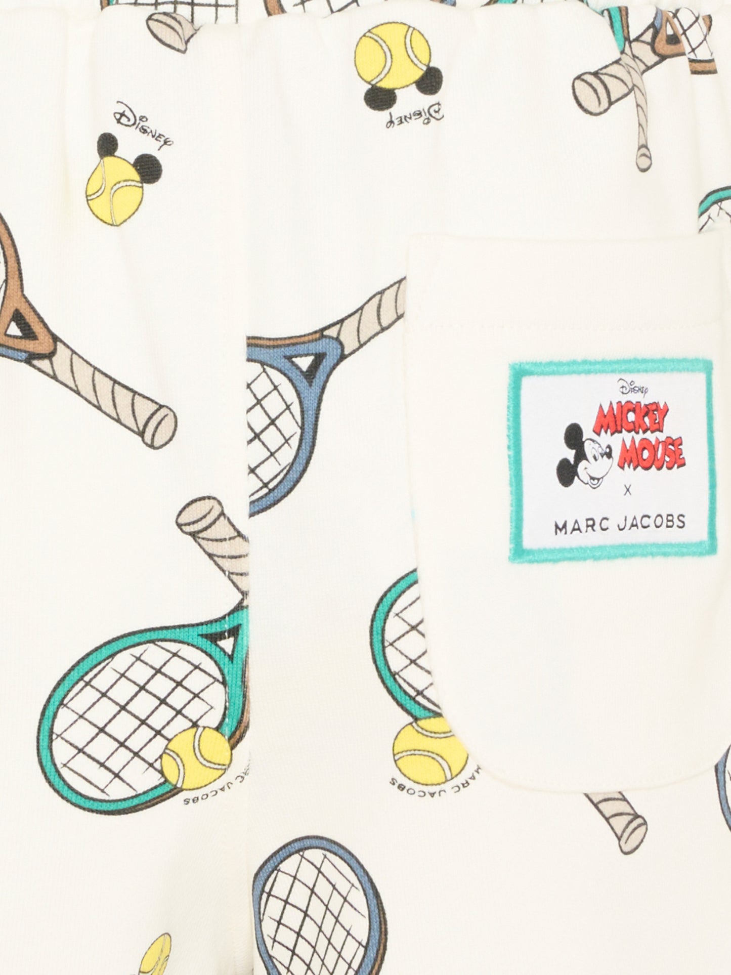 Shorts sportivi avorio per bambino stampa tennis,Marc Jacobs,W60782 126