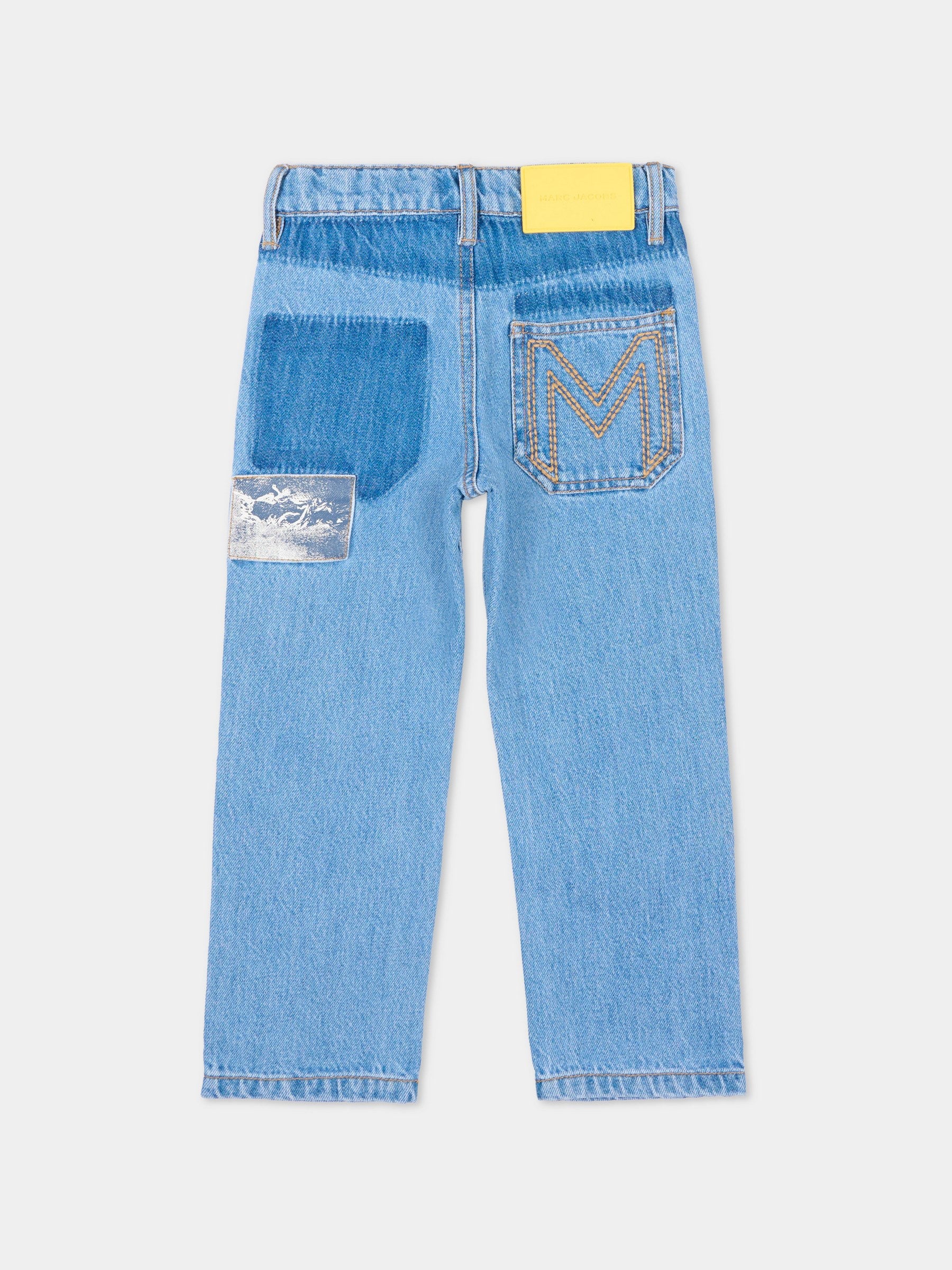 Jeans denim per bambino con patch,Marc Jacobs,W60795 Z10