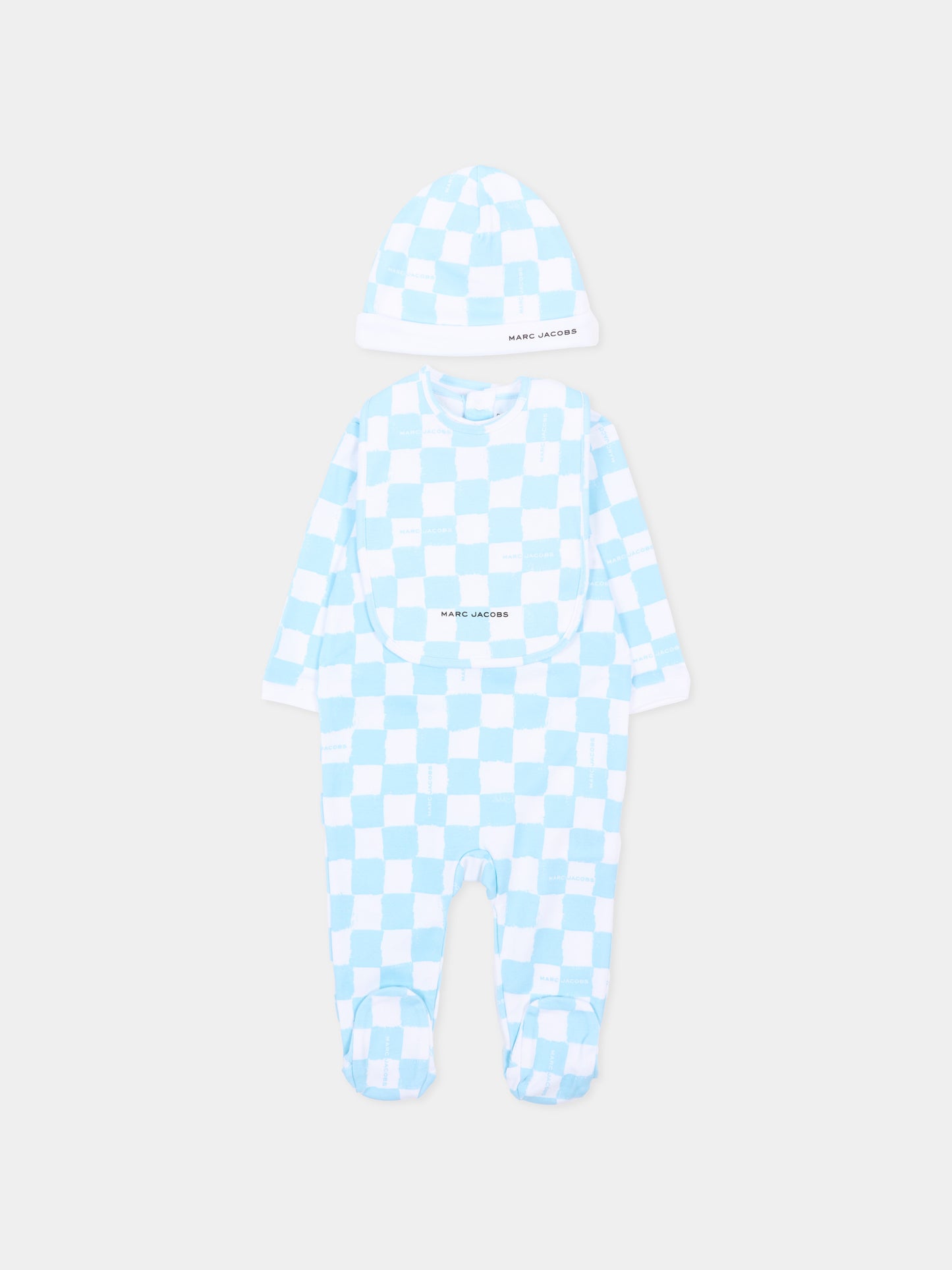 Set tutina celeste per neonato con logo,Marc Jacobs,W60814 77B
