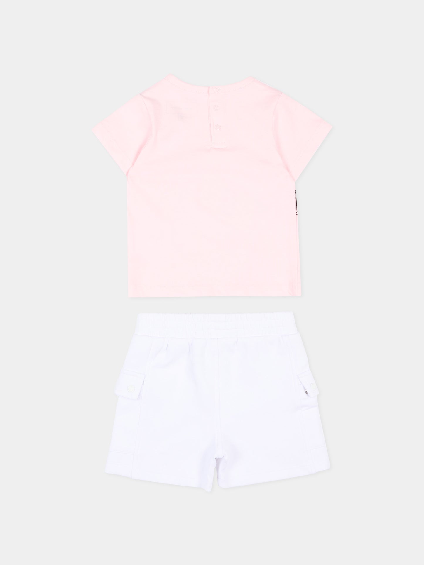 Completo sportivo rosa per neonata con stampa borsa,Marc Jacobs,W60816 475