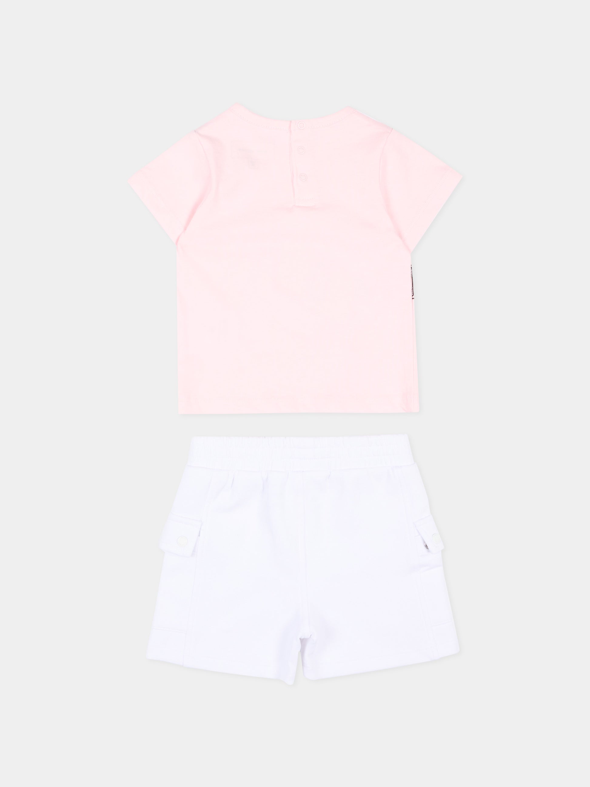 Completo sportivo rosa per neonata con stampa borsa,Marc Jacobs,W60816 475