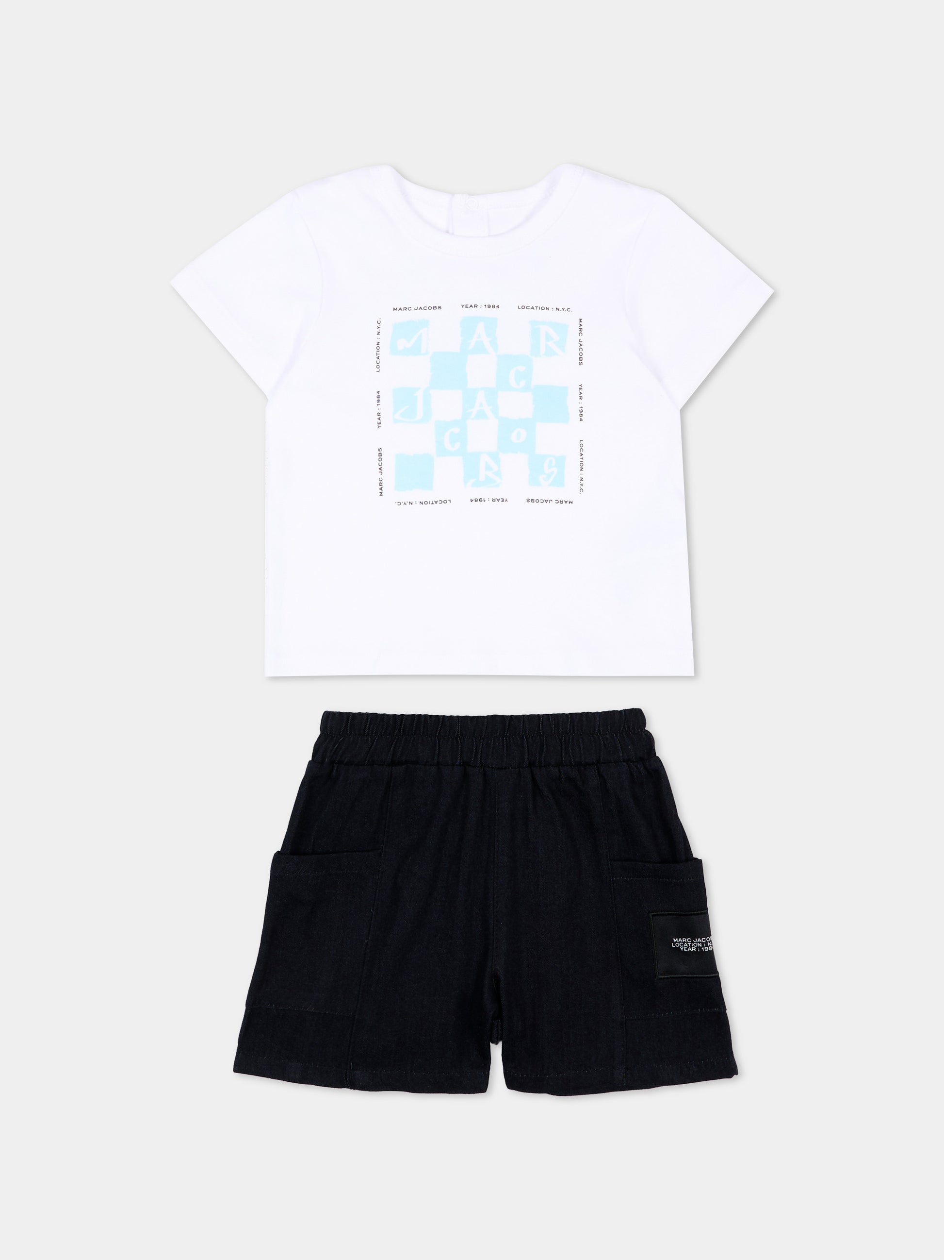 Completo sportivo multicolor per neonato con logo,Marc Jacobs,W60817 N48