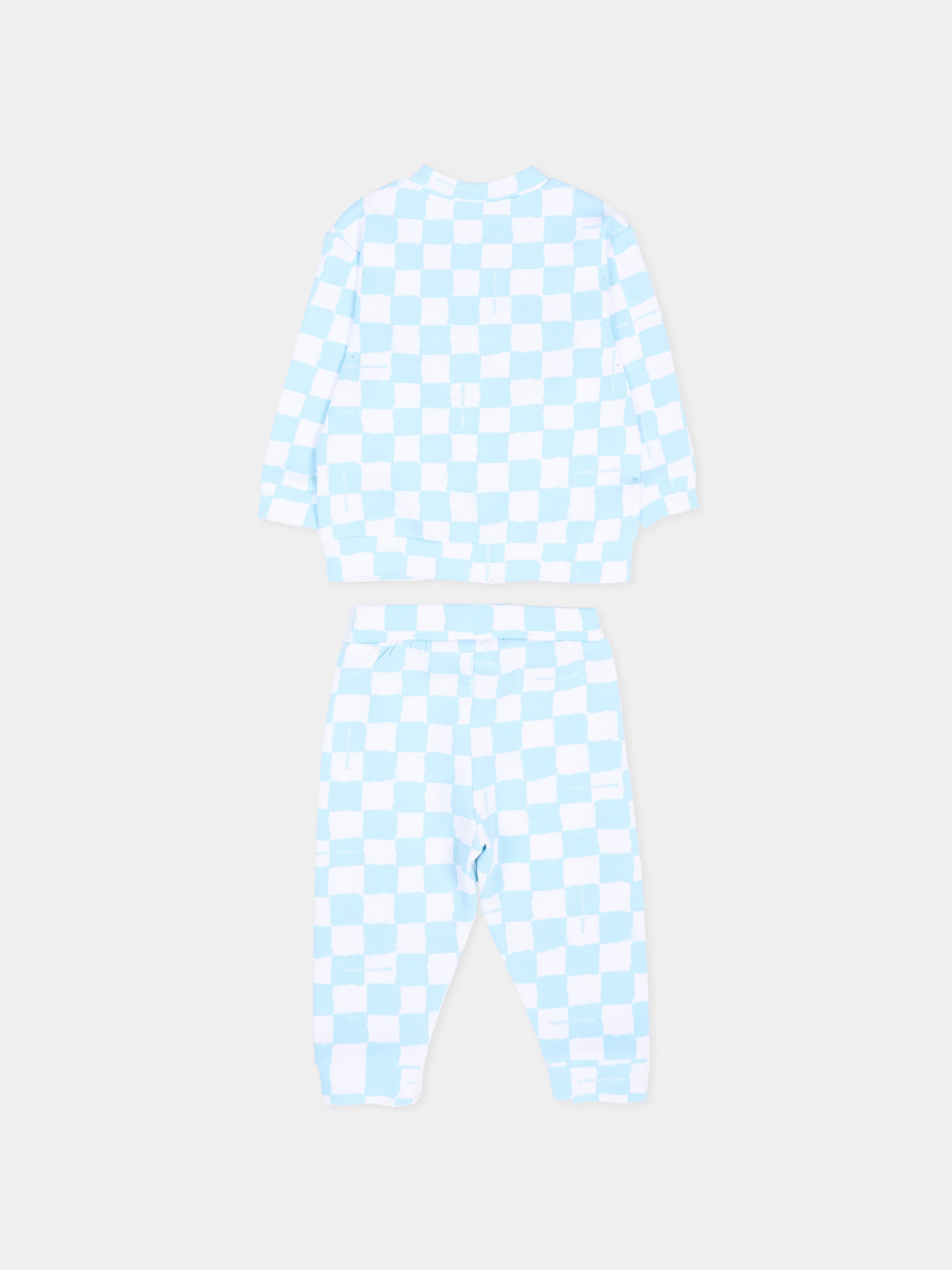 Completo sportivo celeste per neonato con logo,Marc Jacobs,W60819 77B