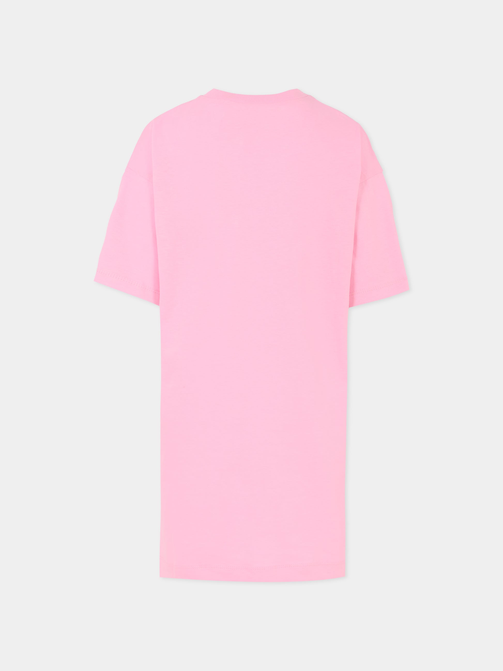 Vestito rosa per bambina con logo,N°21 Kids,N2102I N0153 0N318