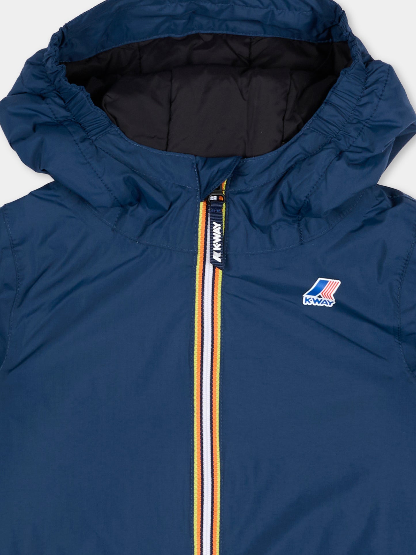 Giacca a vento blu Le Vrai 4.0 Claudine Warm per neonati con logo,K-way,K5141RW B67
