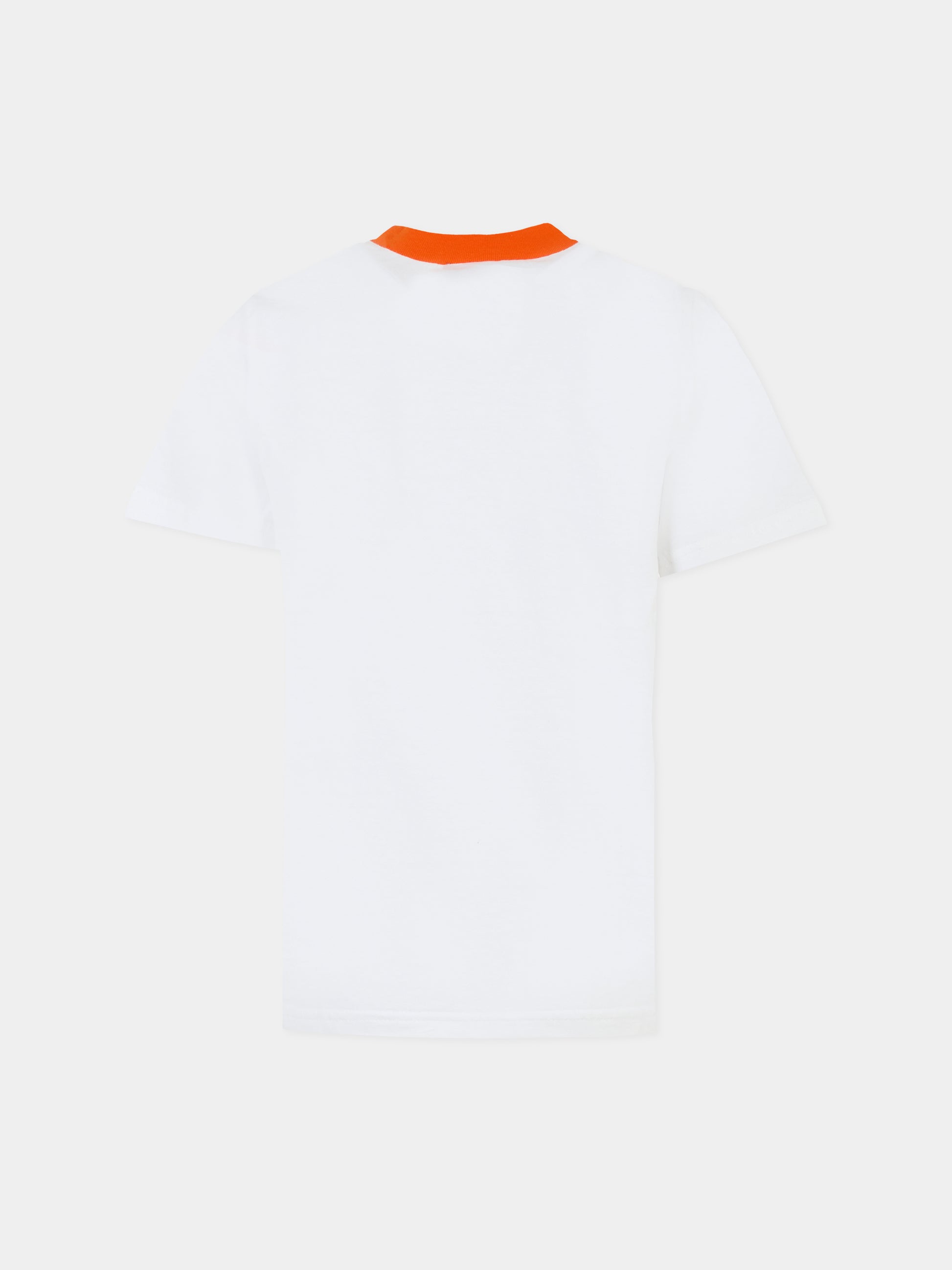 T-shirt bianca per bambino con stampa cuffie,N°21 Kids,N2103H N0199 0N100