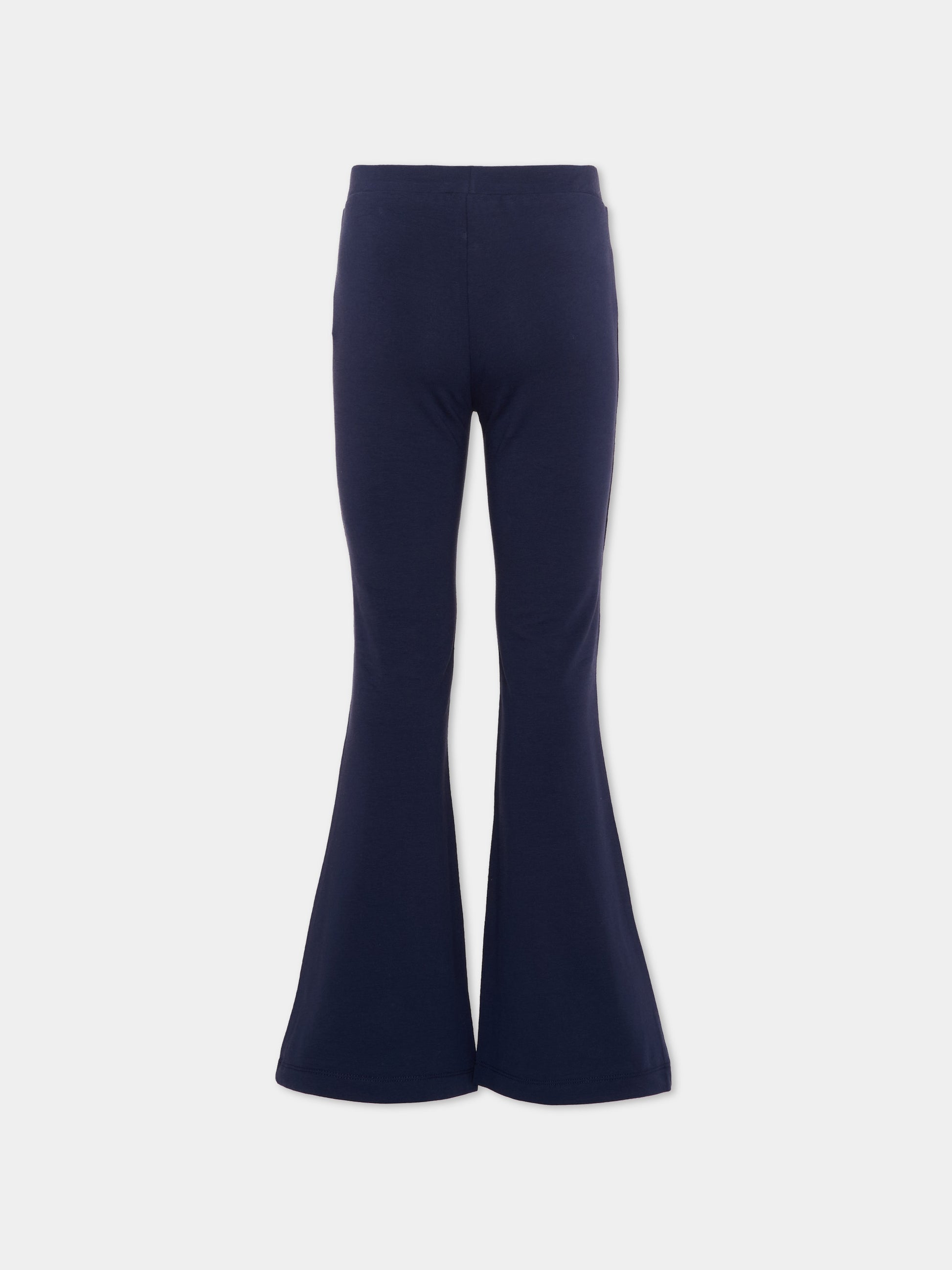 Pantaloni sportivi blu per bambina con logo,Moschino Kids,HDP076 LBA00 40016