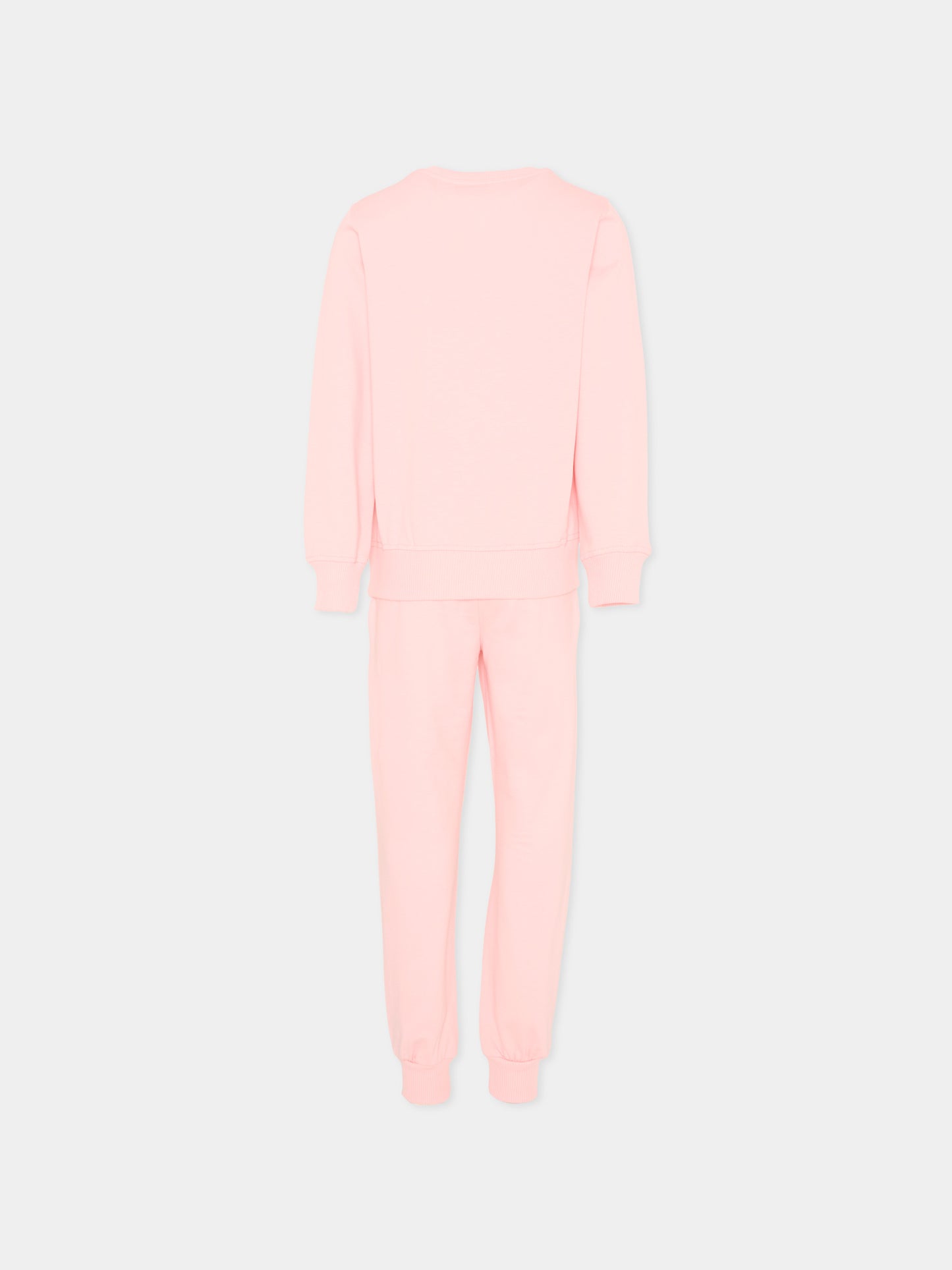 Completo sportivo rosa per bambina con Teddy Bear,Moschino Kids,HPK03E LCA19 50209