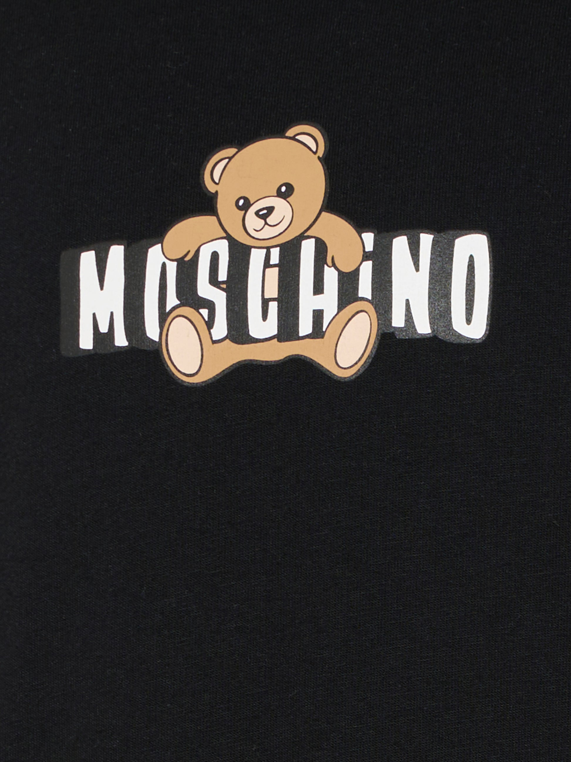 Felpa nera per bambini con Teddy Bear,Moschino Kids,HUF09U LCA19 60100