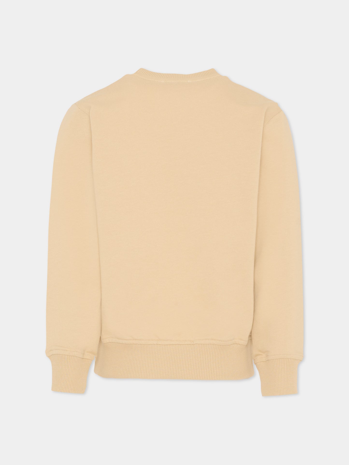 Felpa beige per bambini con Teddy Bear,Moschino Kids,HUF09U LCA19 20829