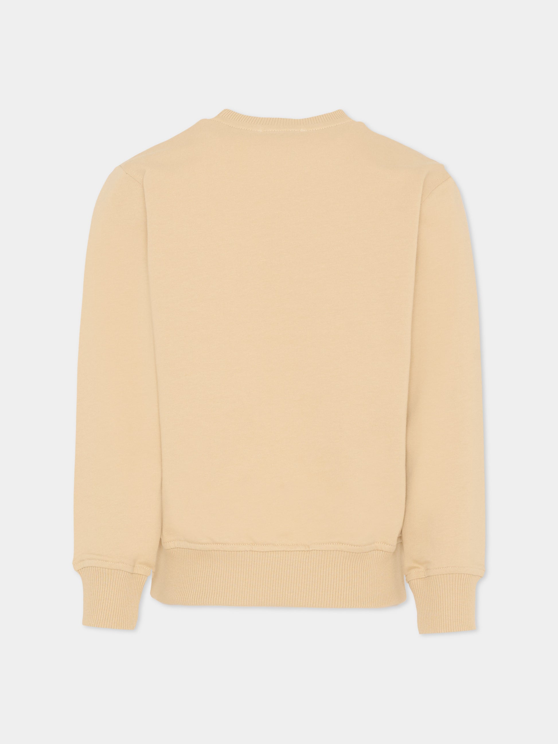 Felpa beige per bambini con Teddy Bear,Moschino Kids,HUF09U LCA19 20829