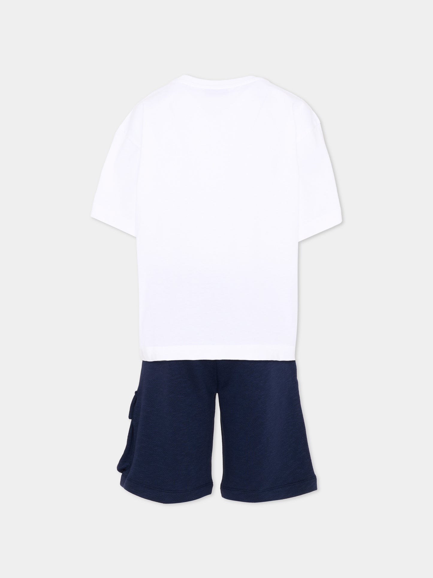 Completo sportivo multicolor per bambini con logo,Moschino Kids,HUG00W LCA88 83240