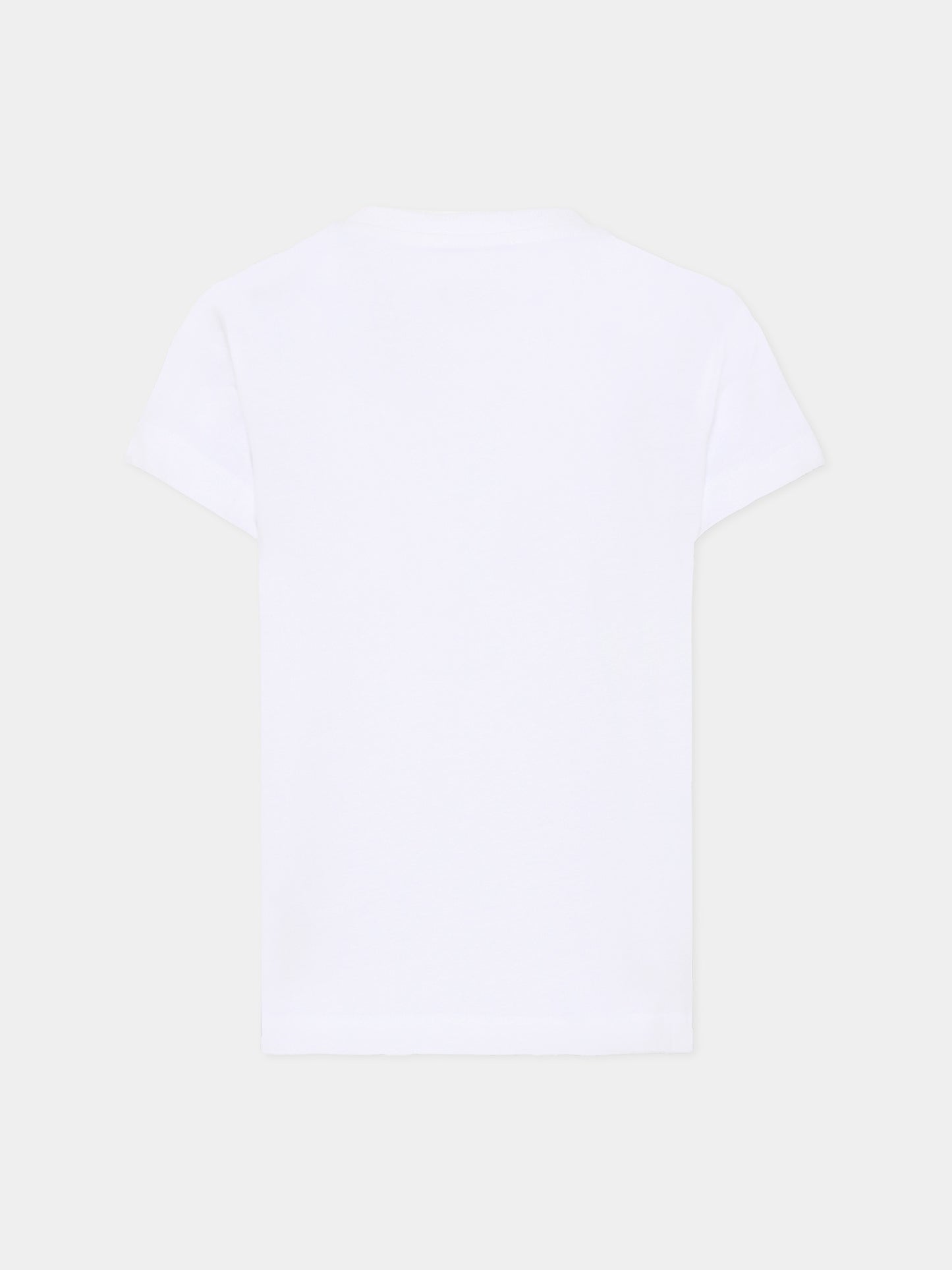 T-shirt bianca per bambini con Teddy Bear,Moschino Kids,HUM05O LAA03 10101