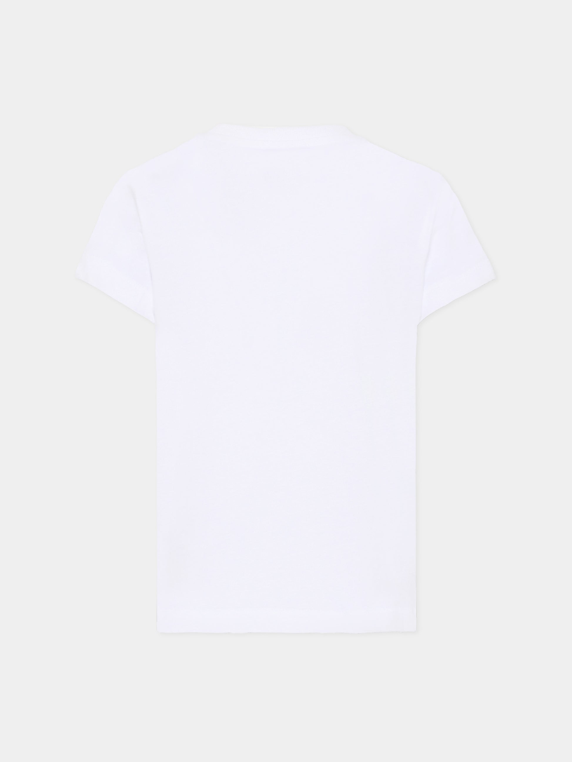 T-shirt bianca per bambini con Teddy Bear,Moschino Kids,HUM05O LAA03 10101