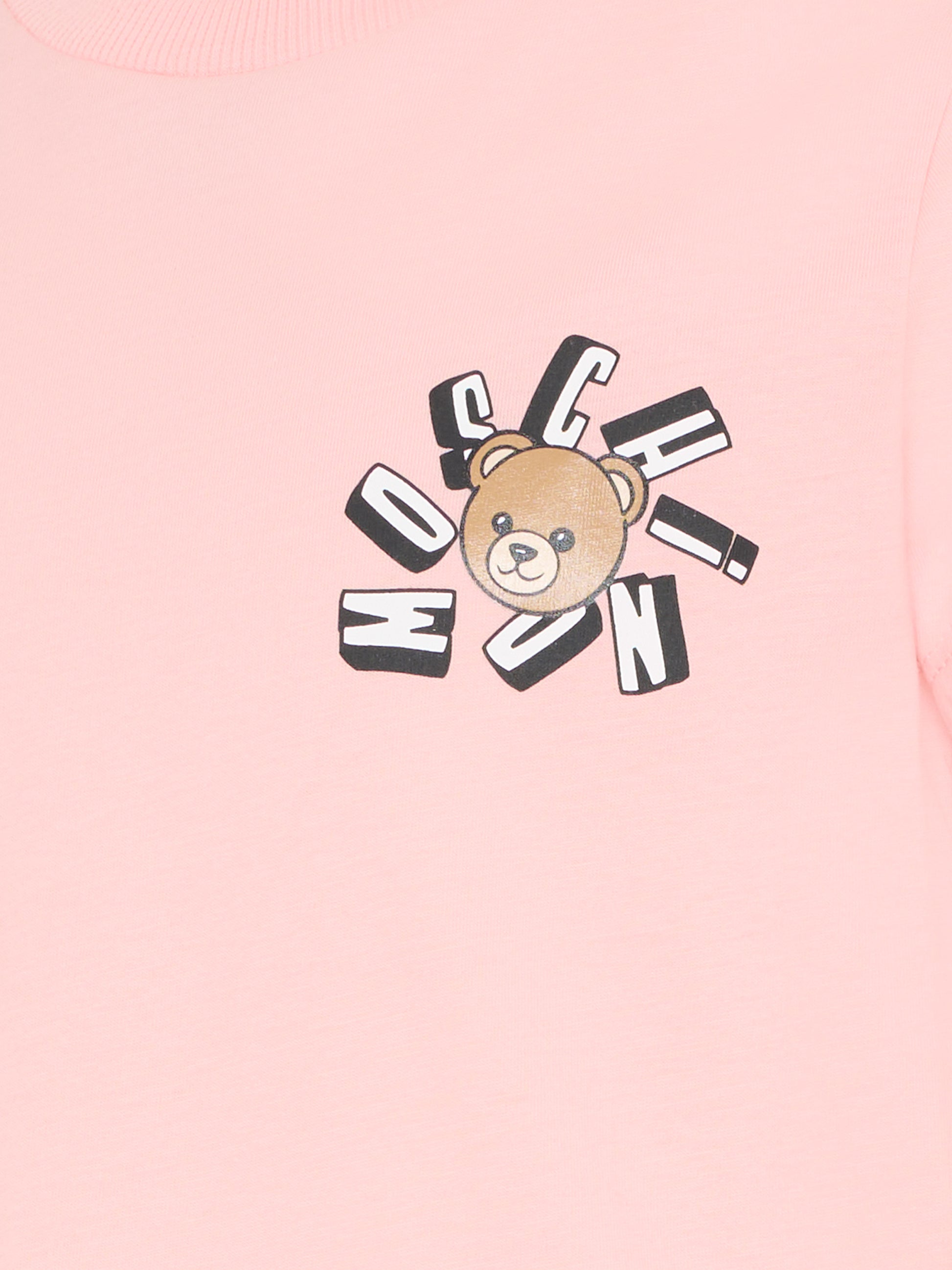 T-shirt rosa per bambina con Teddy Bear,Moschino Kids,HUM05O LAA03 50209