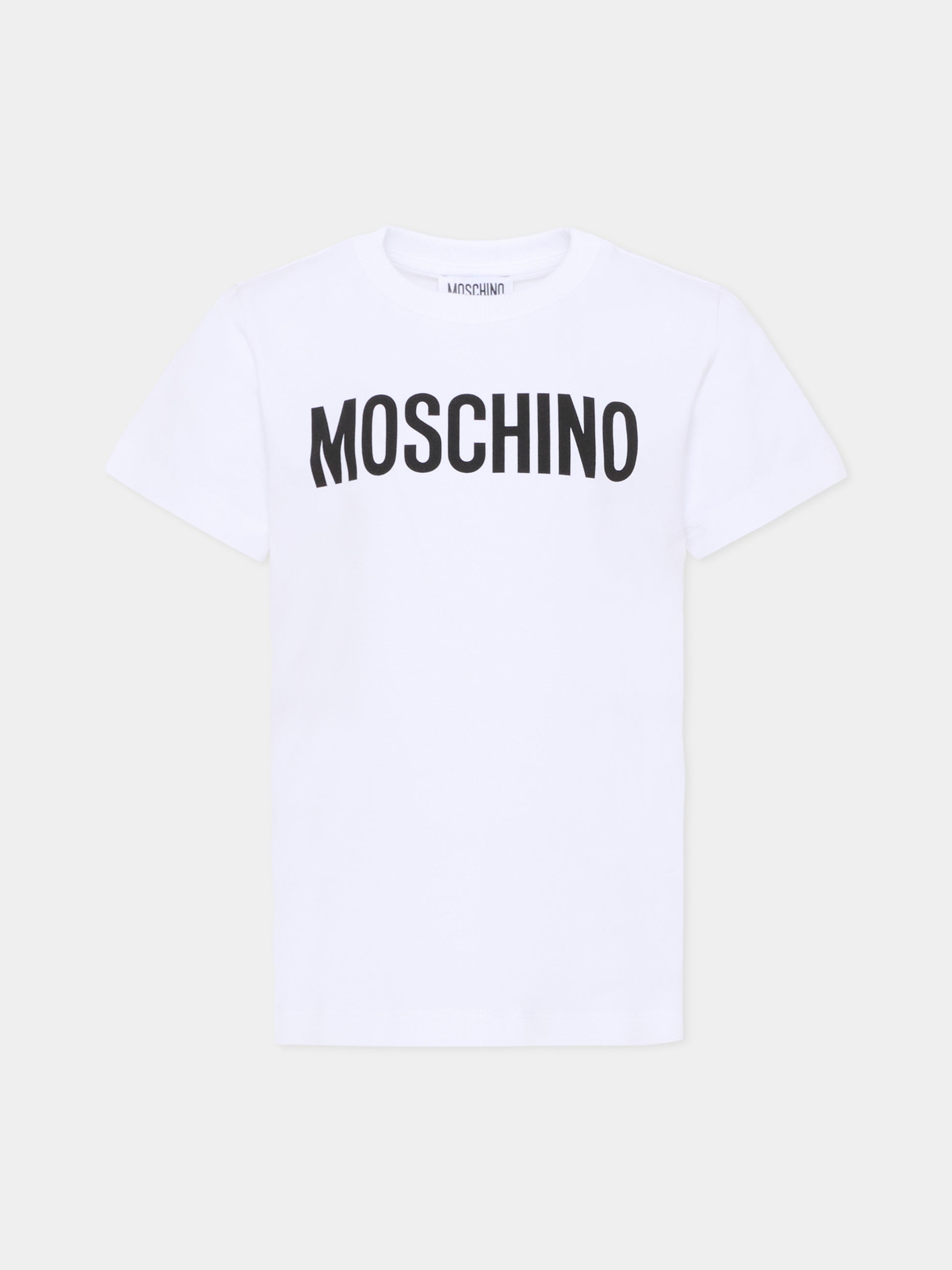 T-shirt bianca per bambini con Teddy Bear,Moschino Kids,HUM05U LBA10 10101