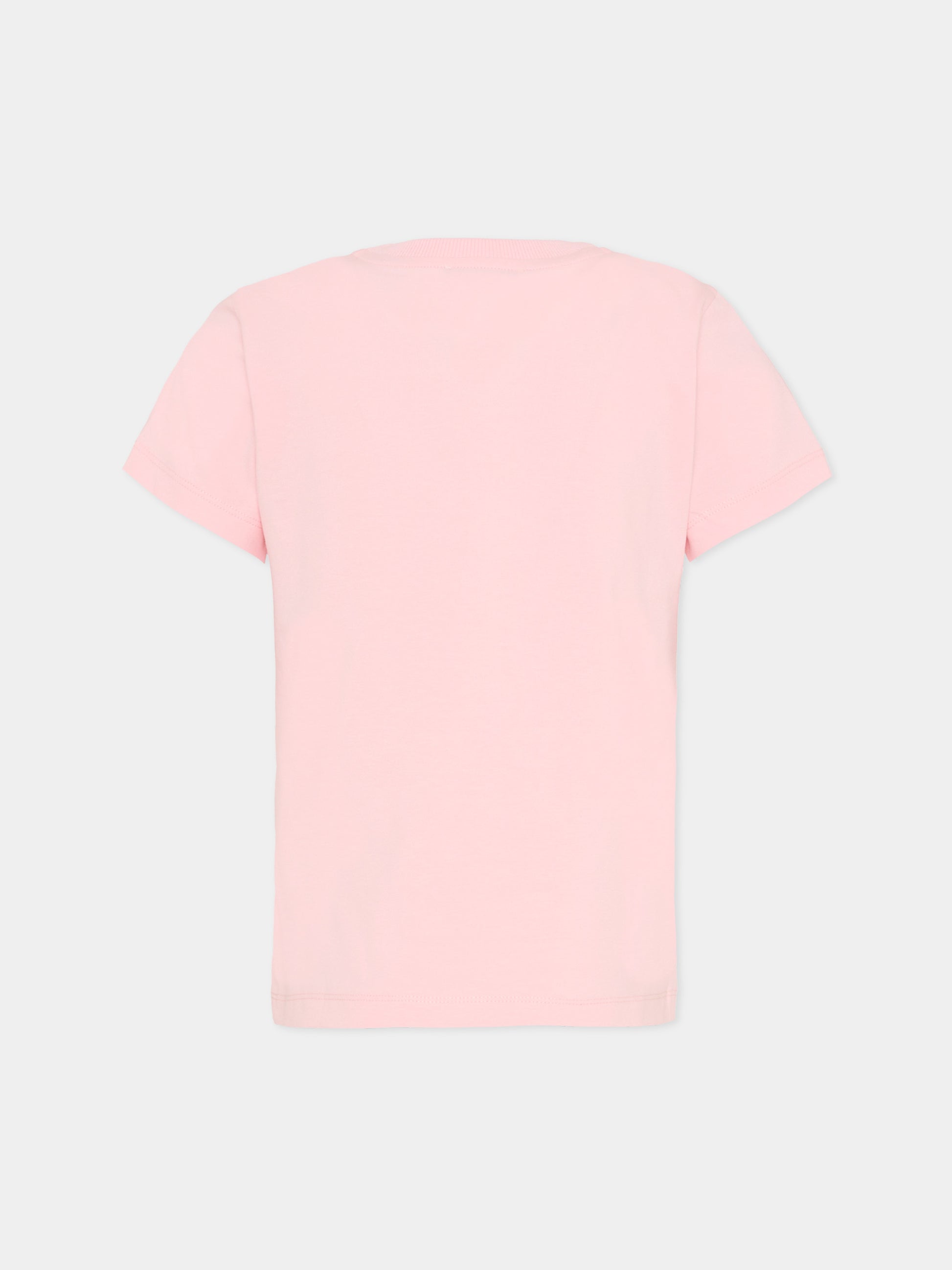 T-shirt rosa per bambina con Teddy Bear,Moschino Kids,HUM05U LBA10 50209