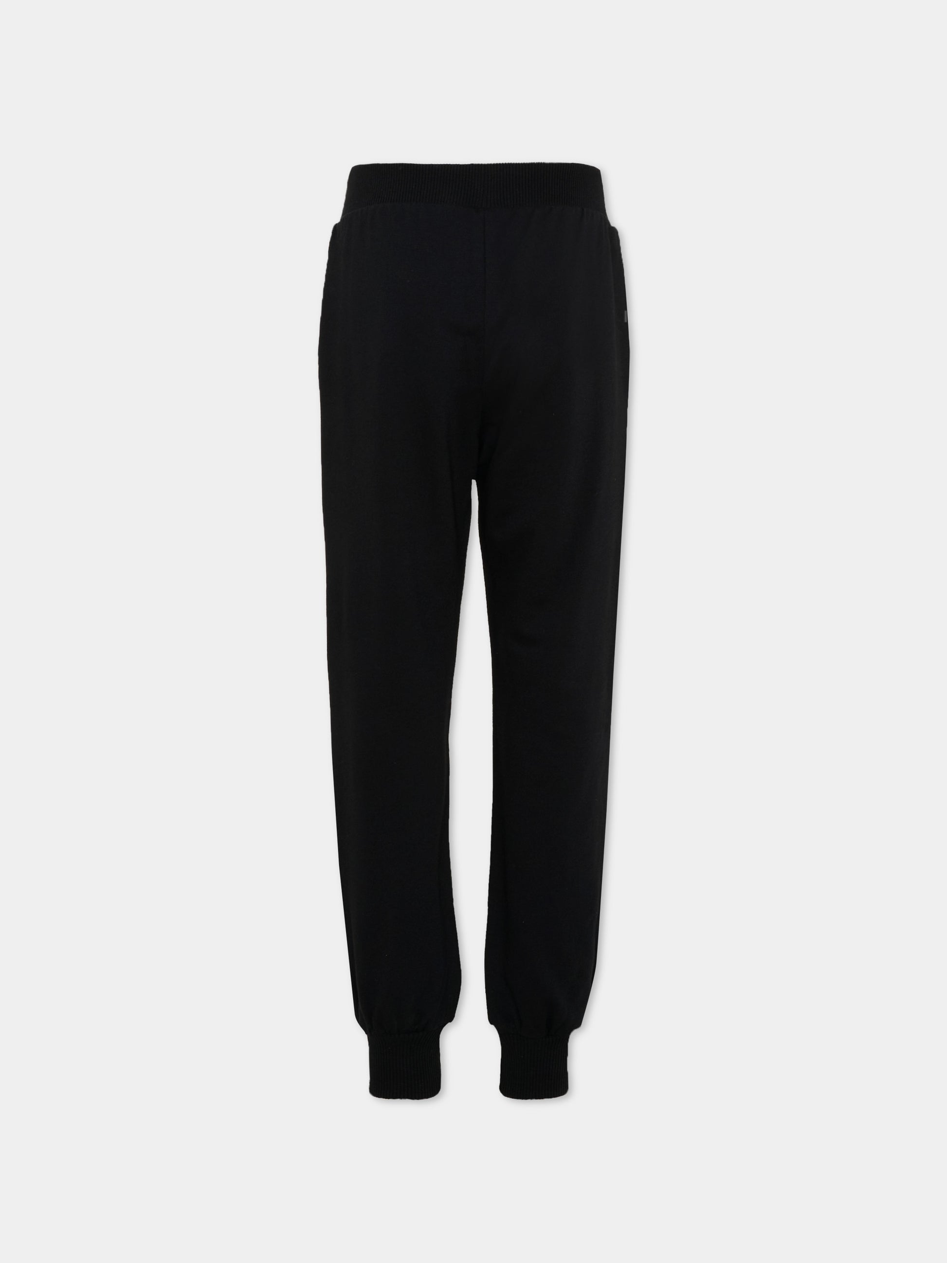 Pantalone nero per bambini con Teddy Bear,Moschino Kids,HUP091 LCA19 60100