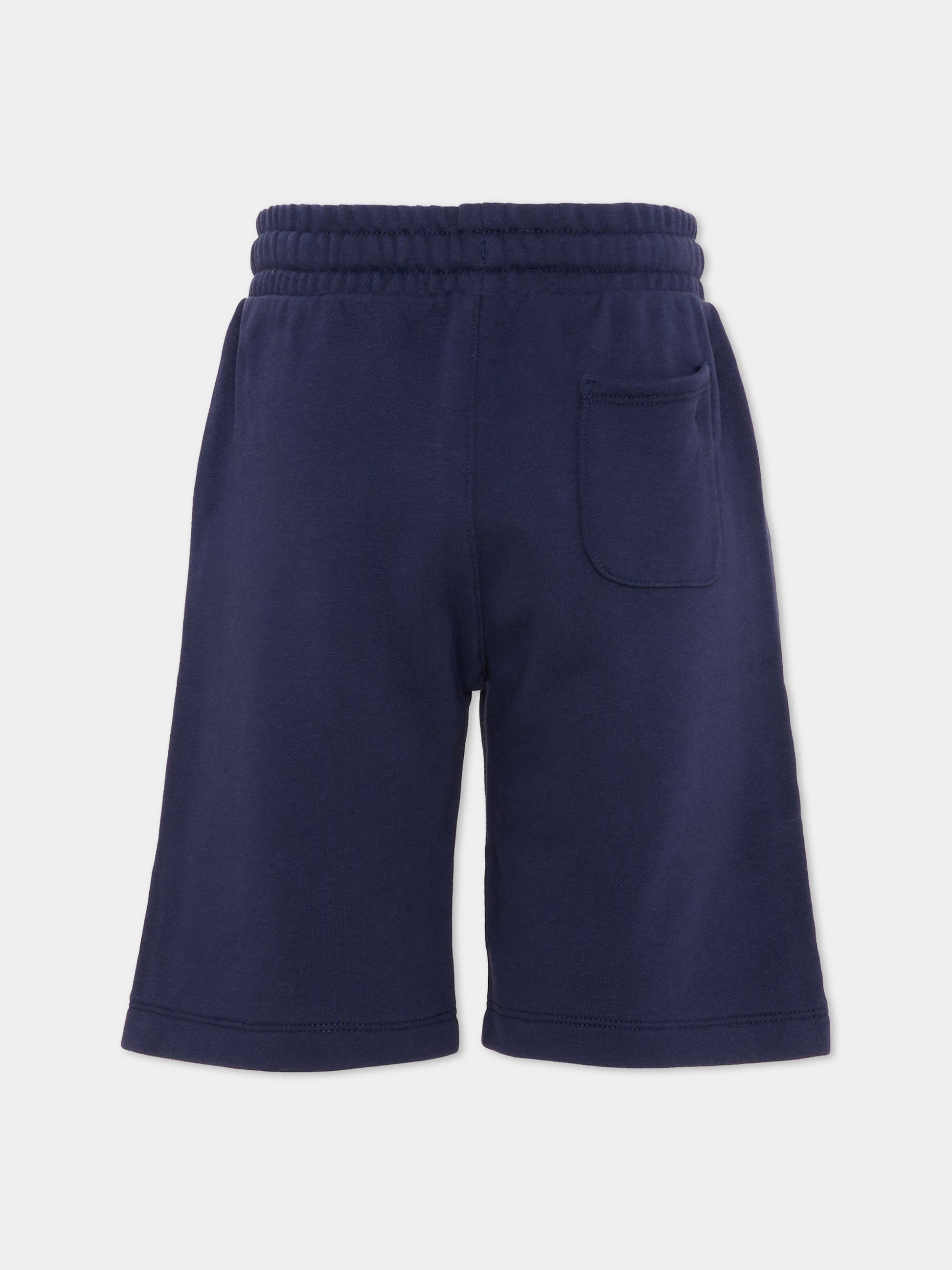 Shorts sportivi blu per bambini con Teddy Bear,Moschino Kids,HUQ02M LCA89 40016