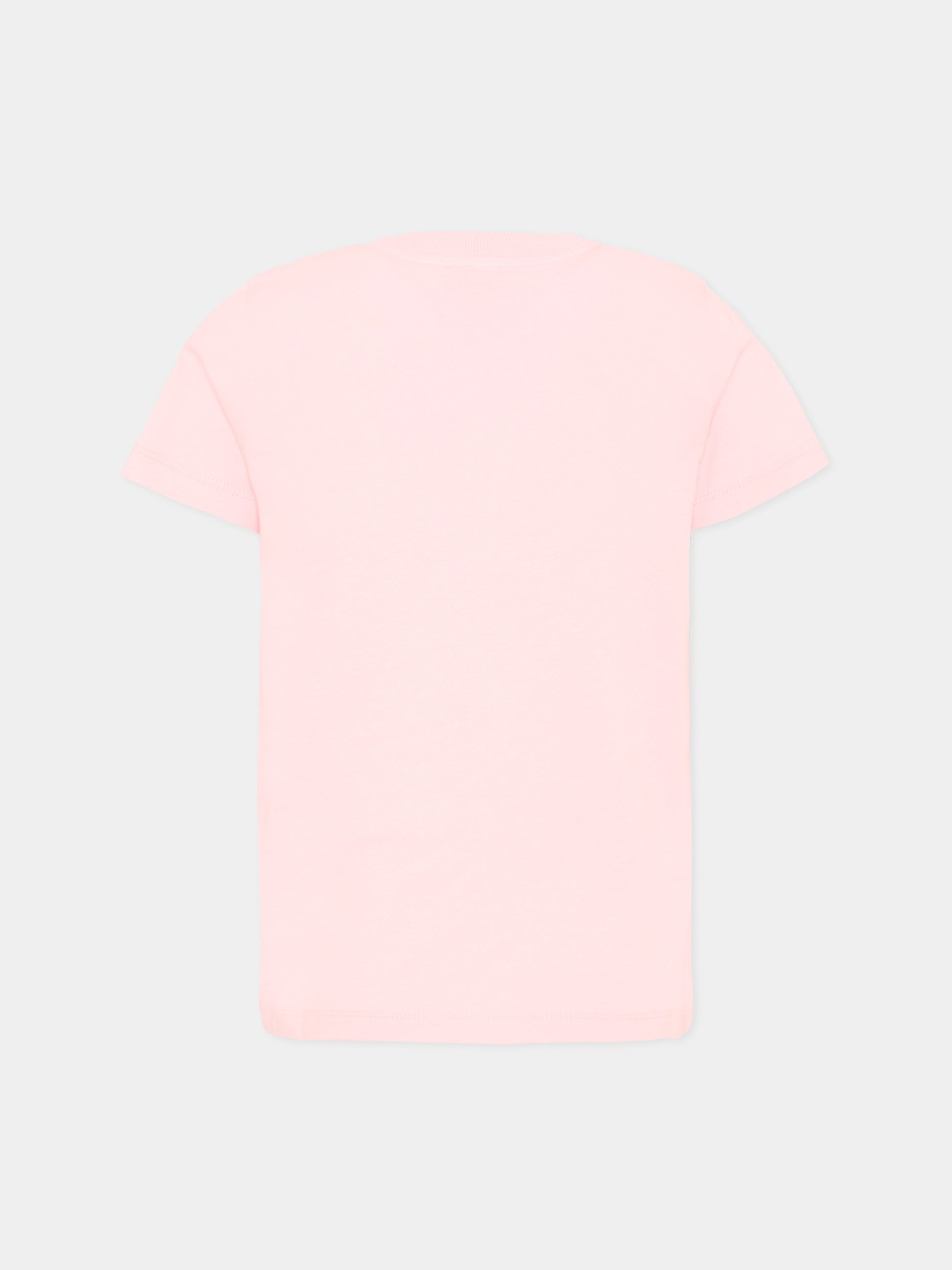 T-Shirt rosa per bambina con Teddy Bear,Moschino Kids,HZM058 LAA03 50209