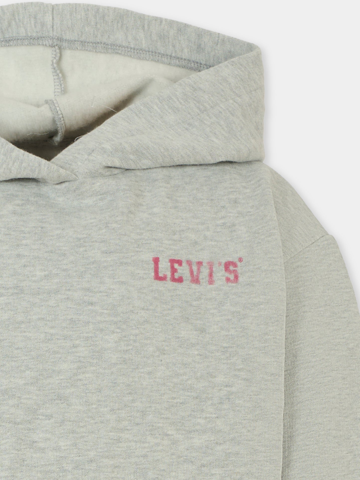 Felpa grigia per bambini con logo,Levi's Kids,4EL076 G2H