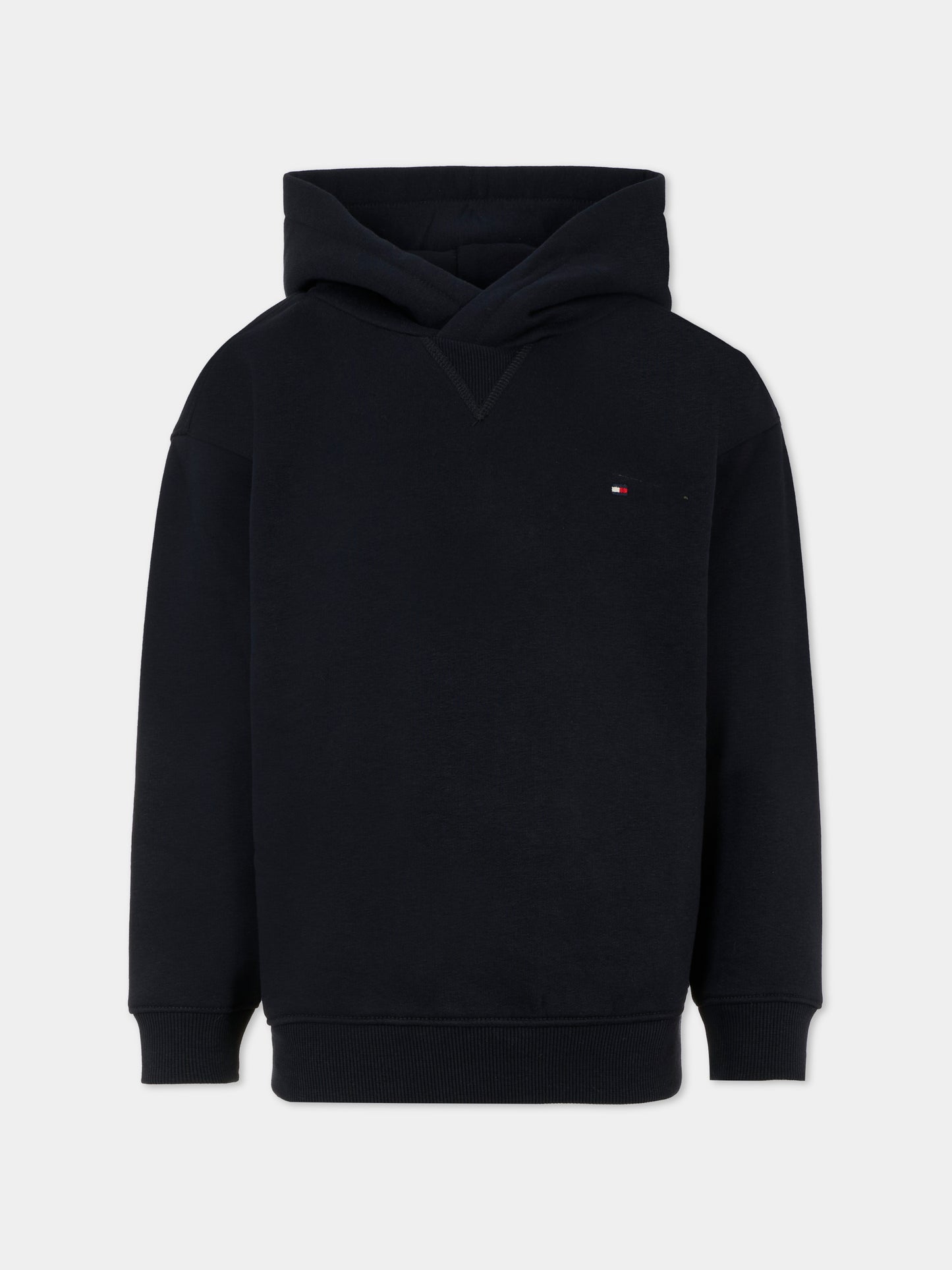 Felpa blu per bambino con bandierina,Tommy Hilfiger Junior,KS0KS00562 DW5