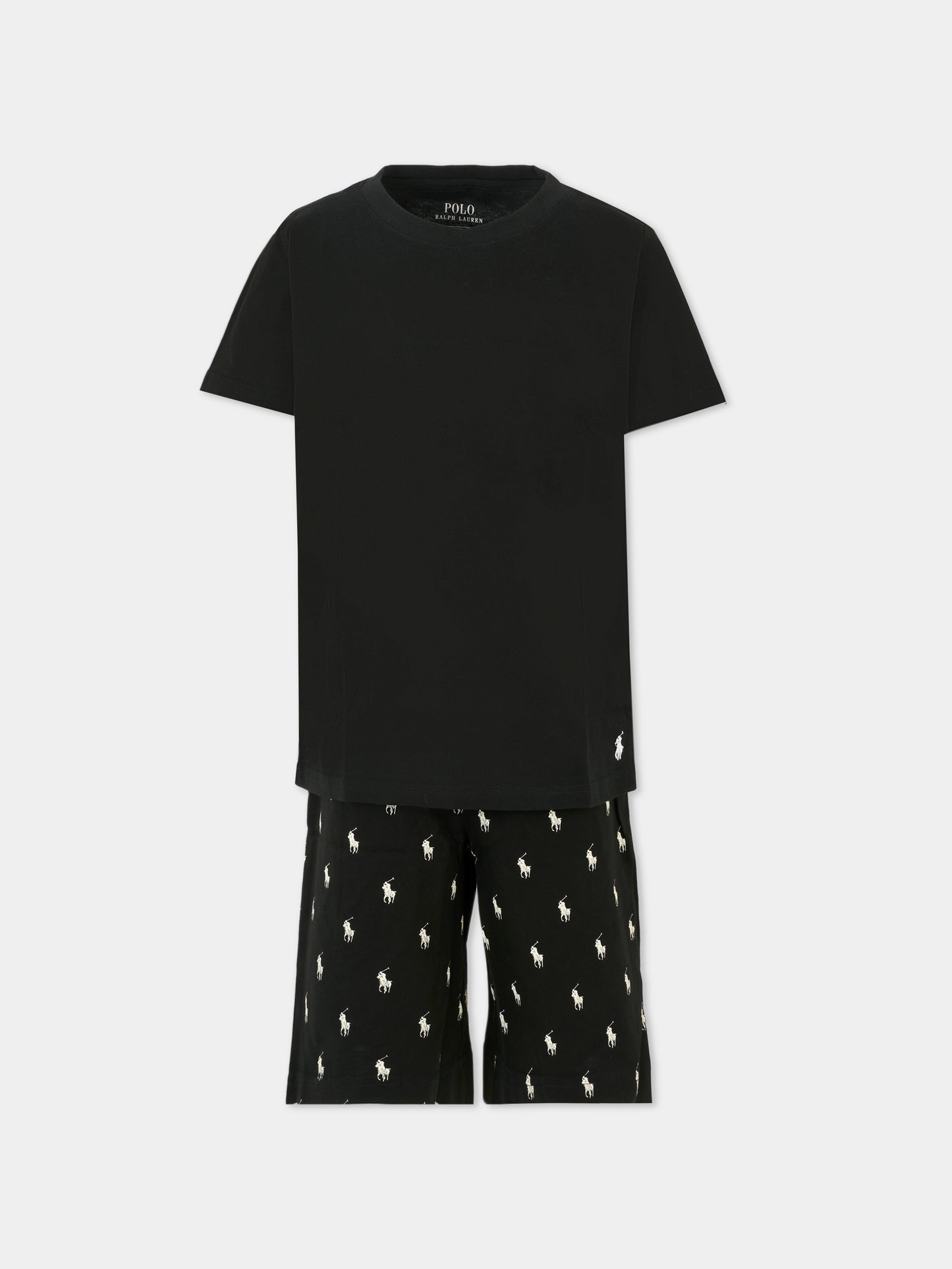 Pigiama nero per bambino con cavallino,Ralph Lauren Kids,P0250 G9O