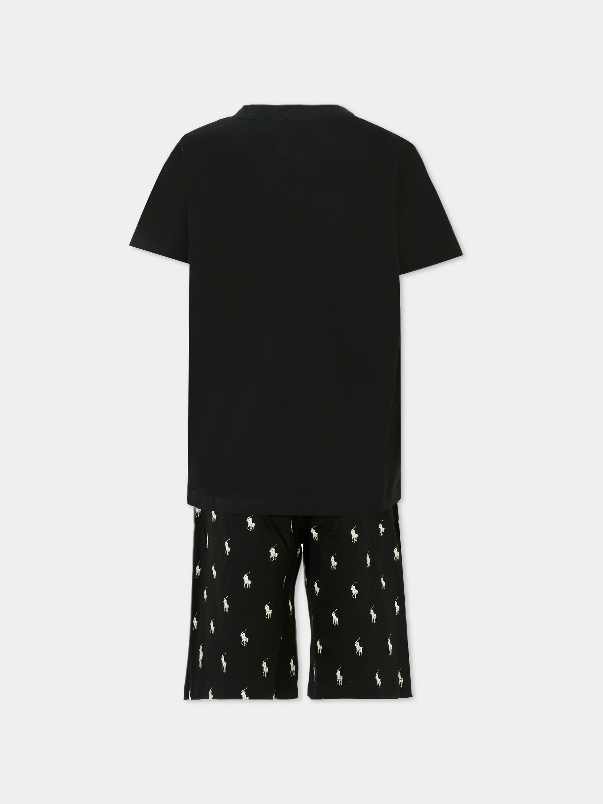 Pigiama nero per bambino con cavallino,Ralph Lauren Kids,P0250 G9O